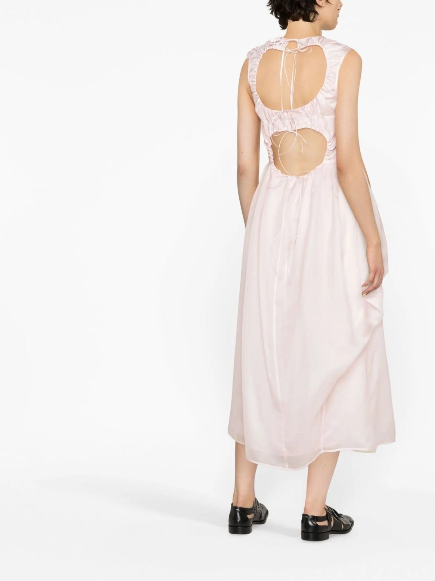 open-back midi dress