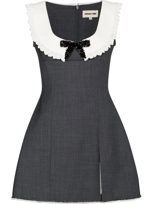 bow-detail sleeveless dress