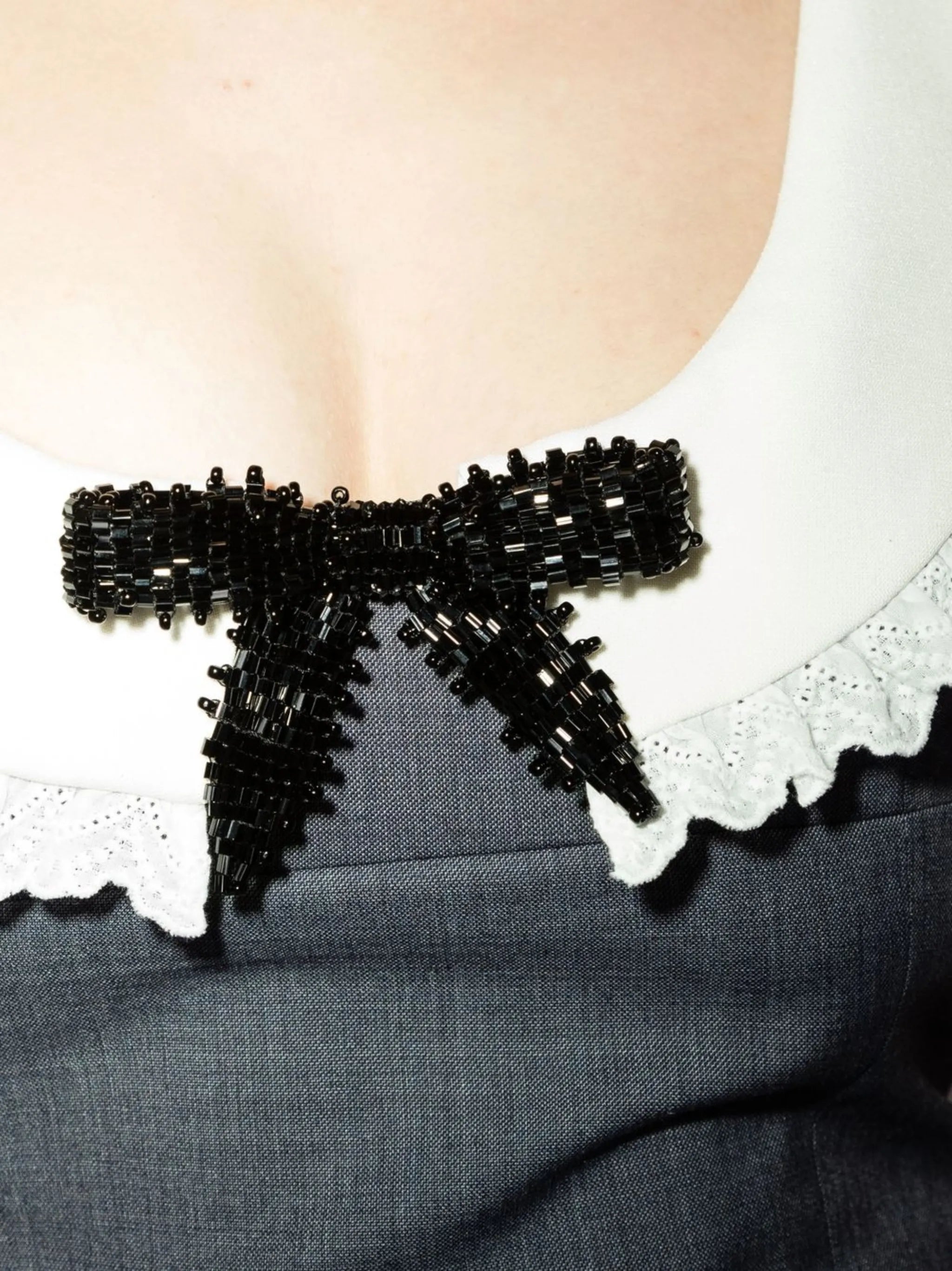bow-detail sleeveless dress