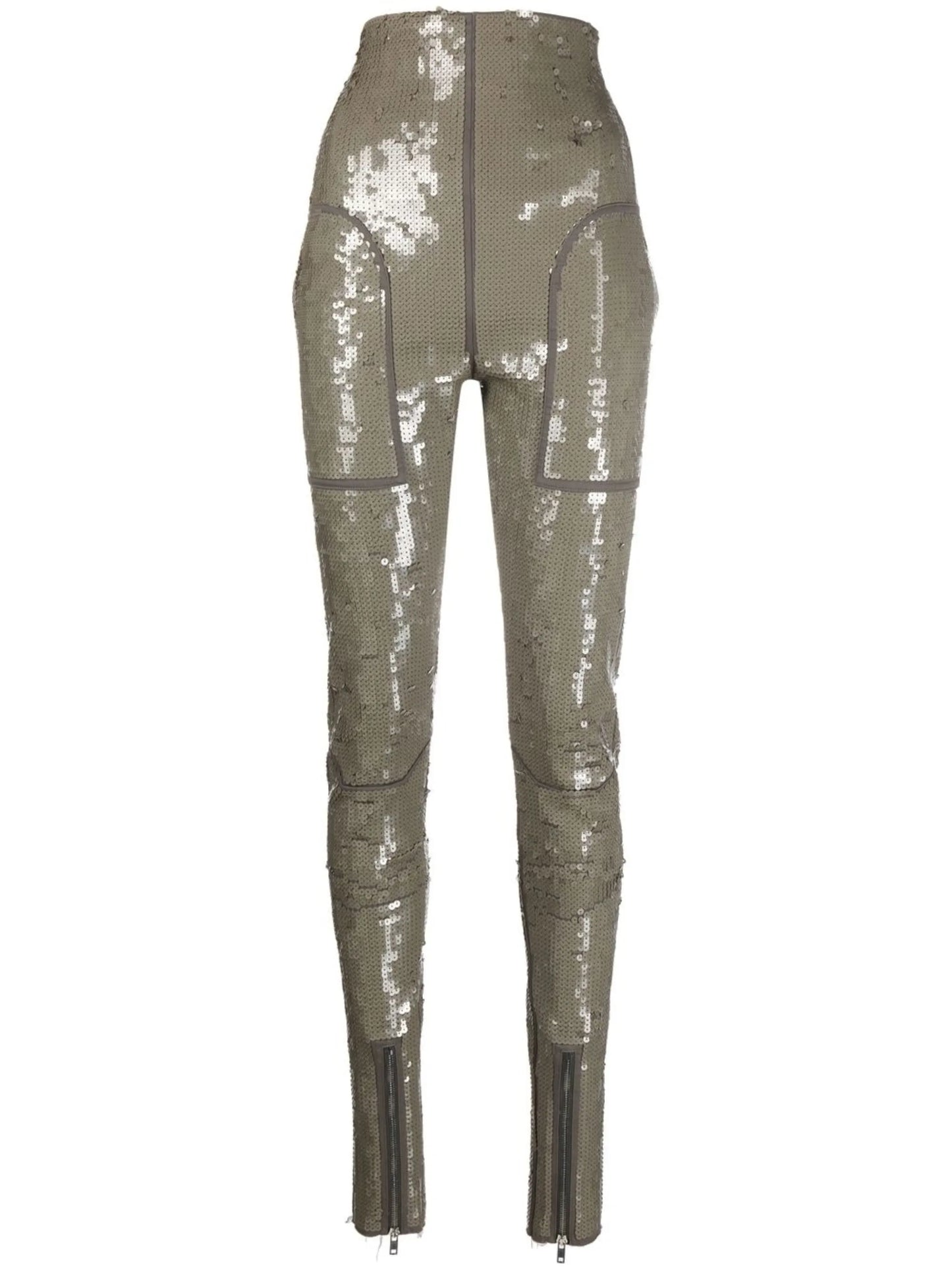 sequin-embellished skinny-cut leggings
