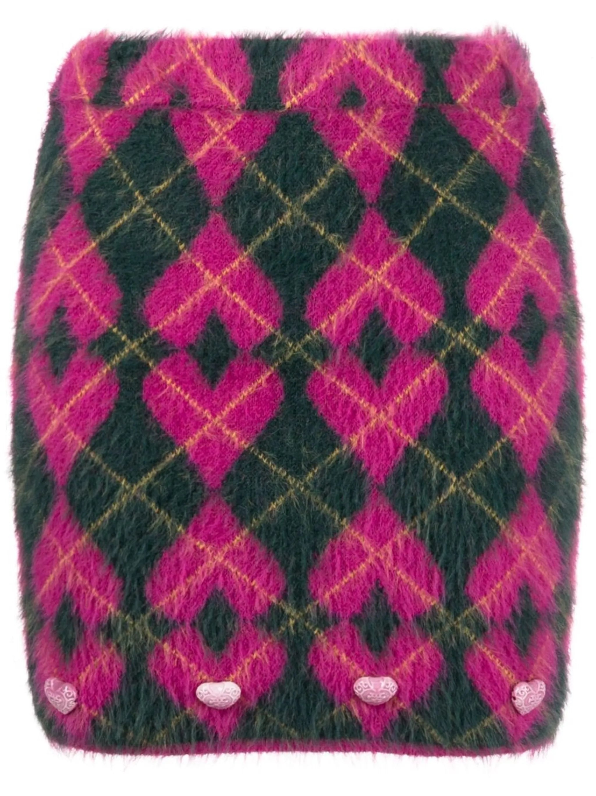 argyle intarsia knit skirt