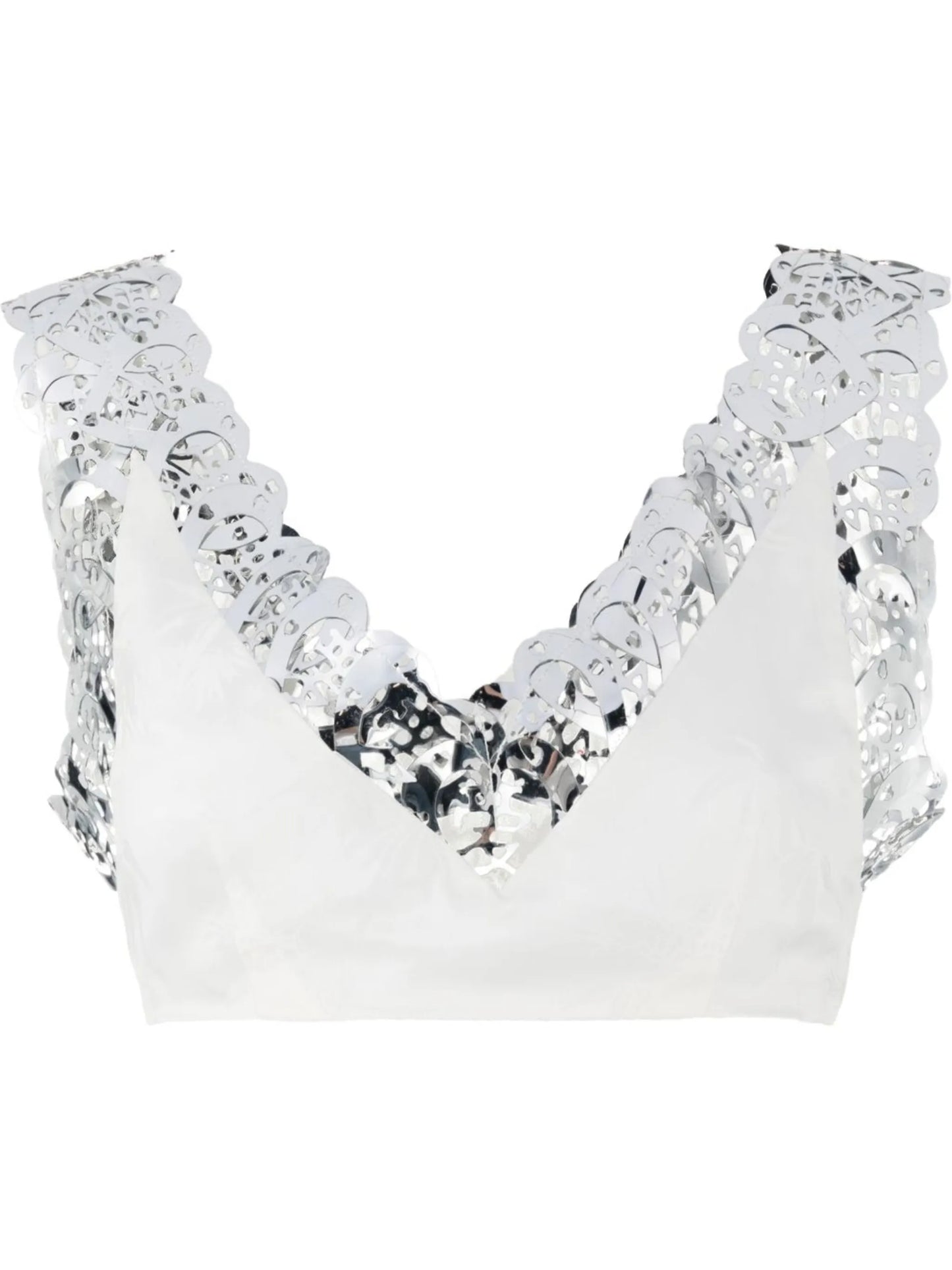 V-neck silk tank top