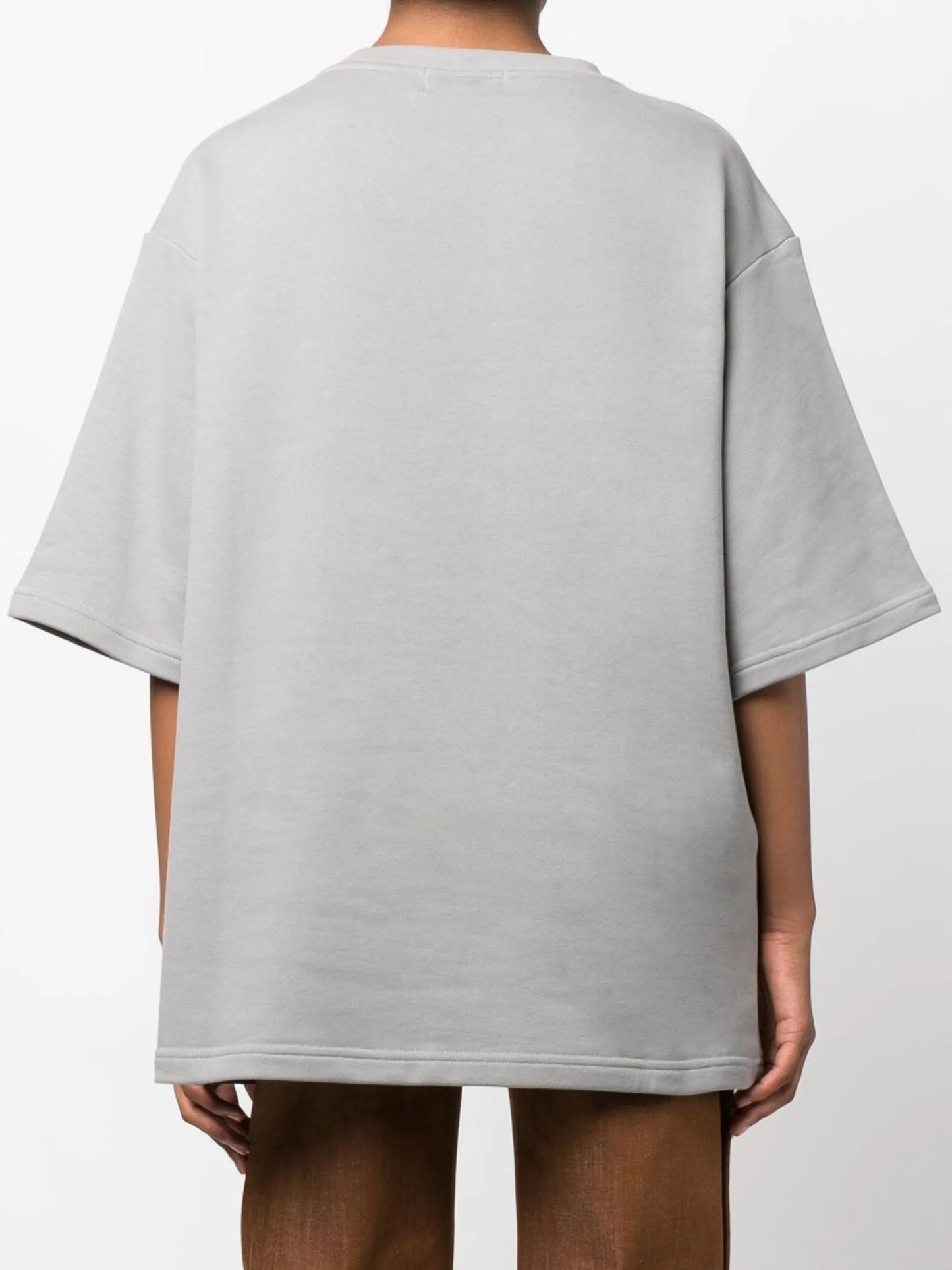 flocked-effect floral-print T-shirt