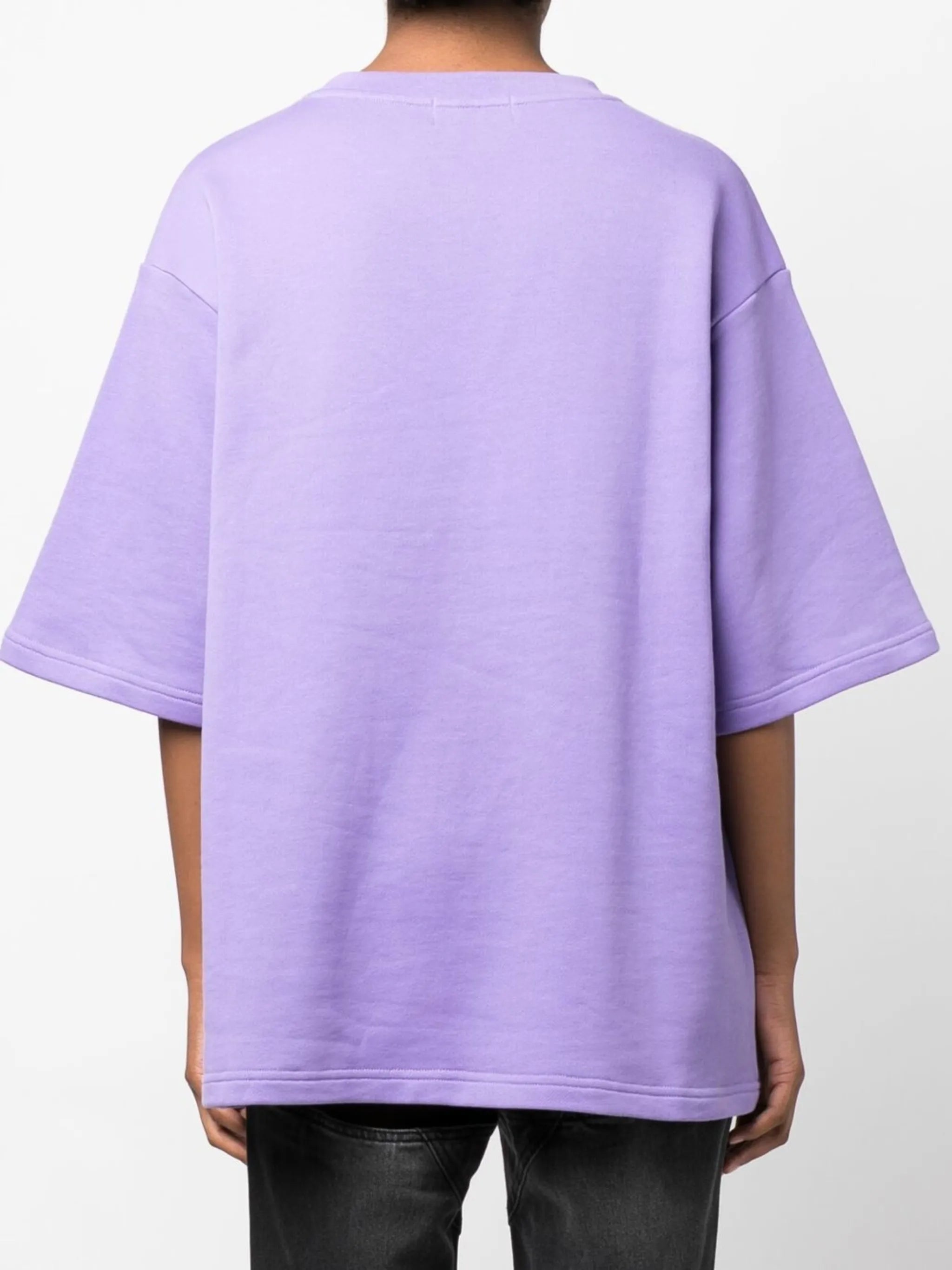 beaded graphic-print T-shirt