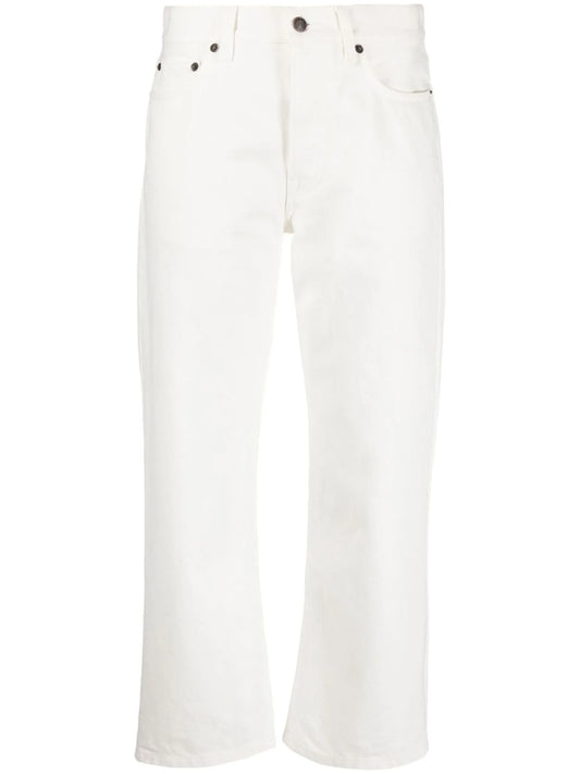 cropped straight-leg jeans
