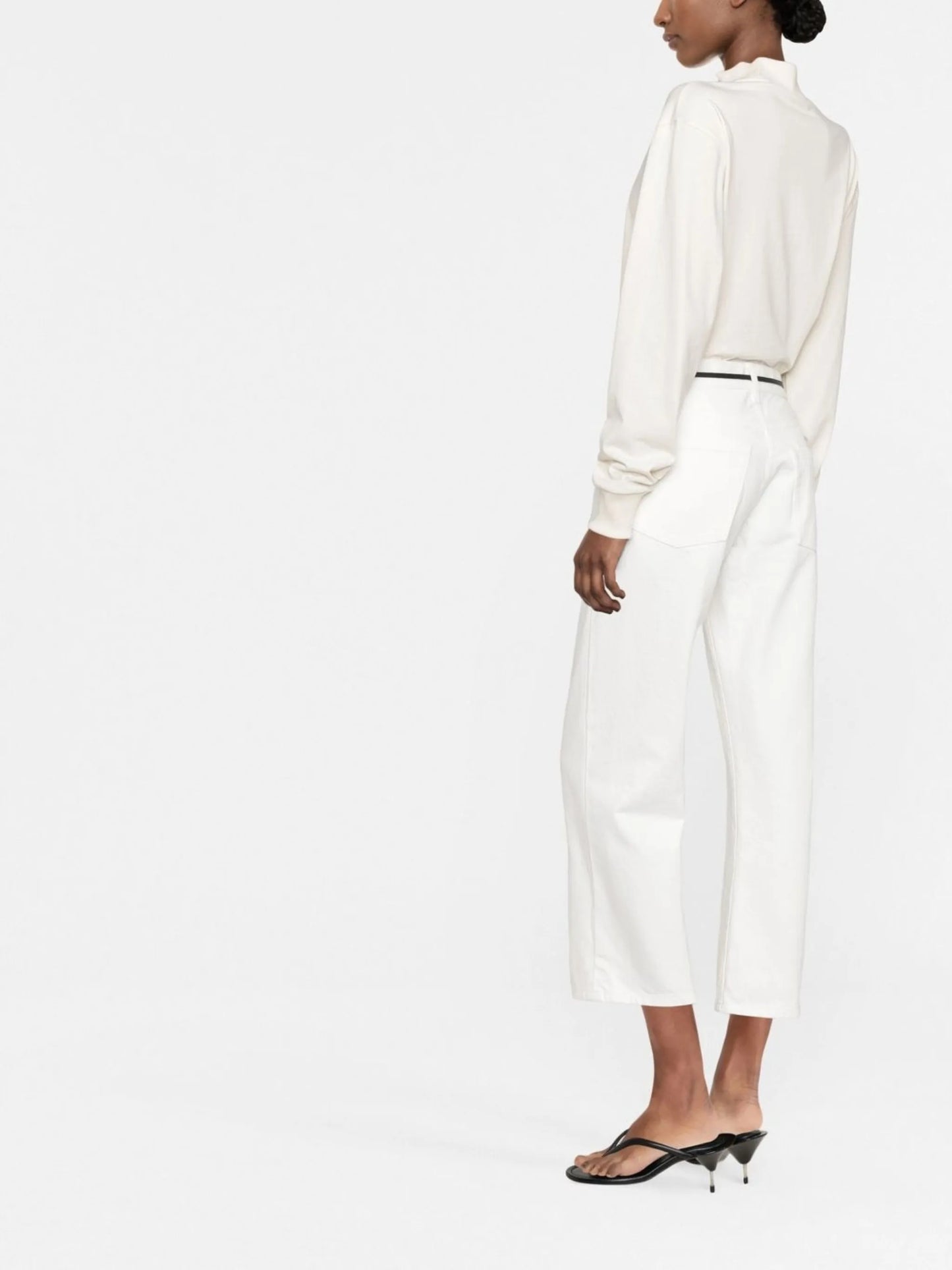 cropped straight-leg jeans