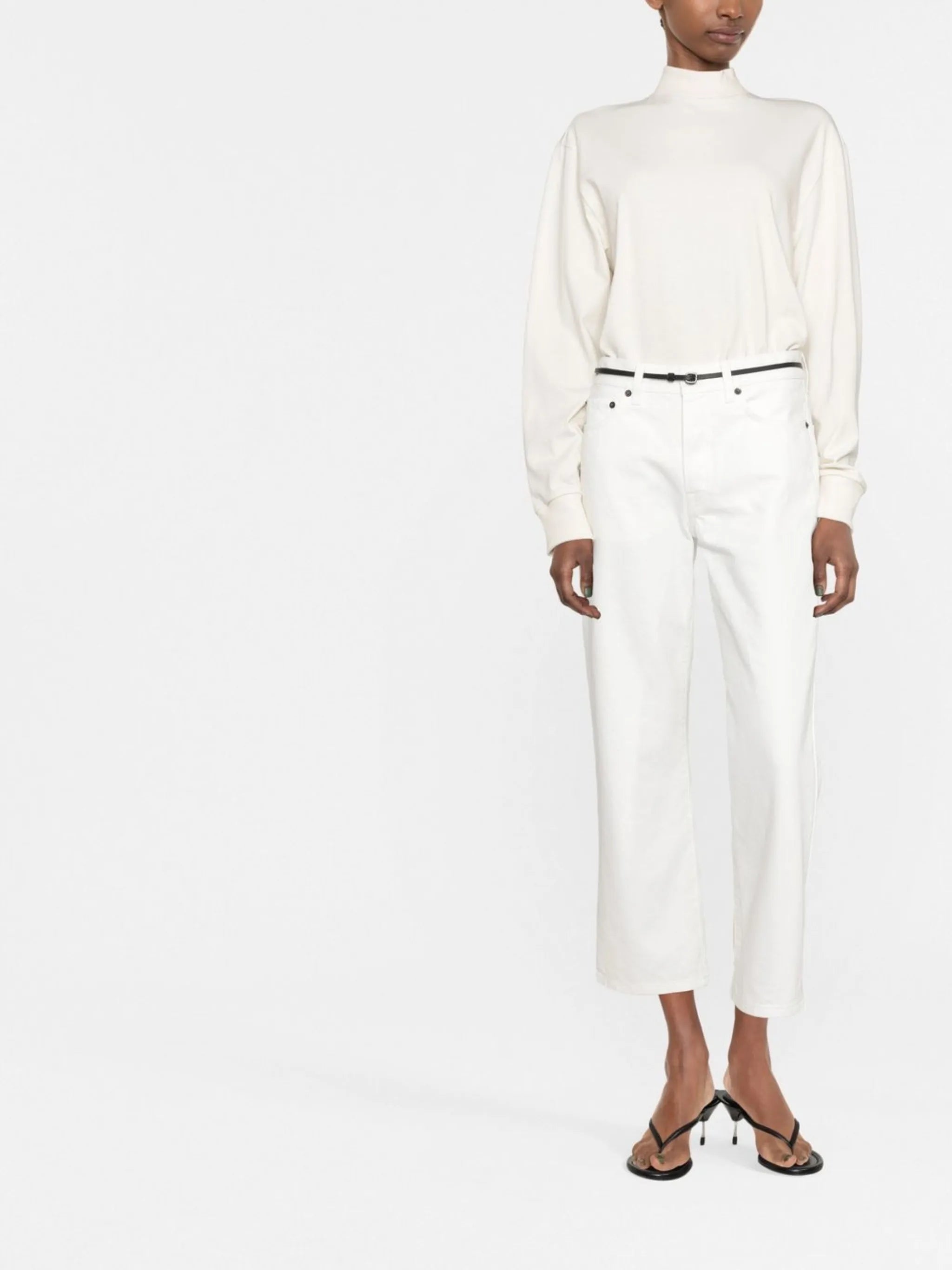 cropped straight-leg jeans