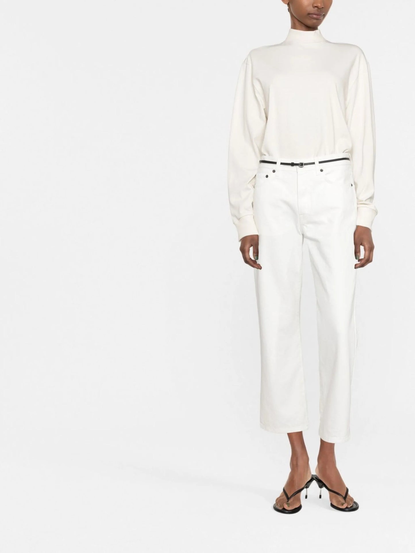 cropped straight-leg jeans
