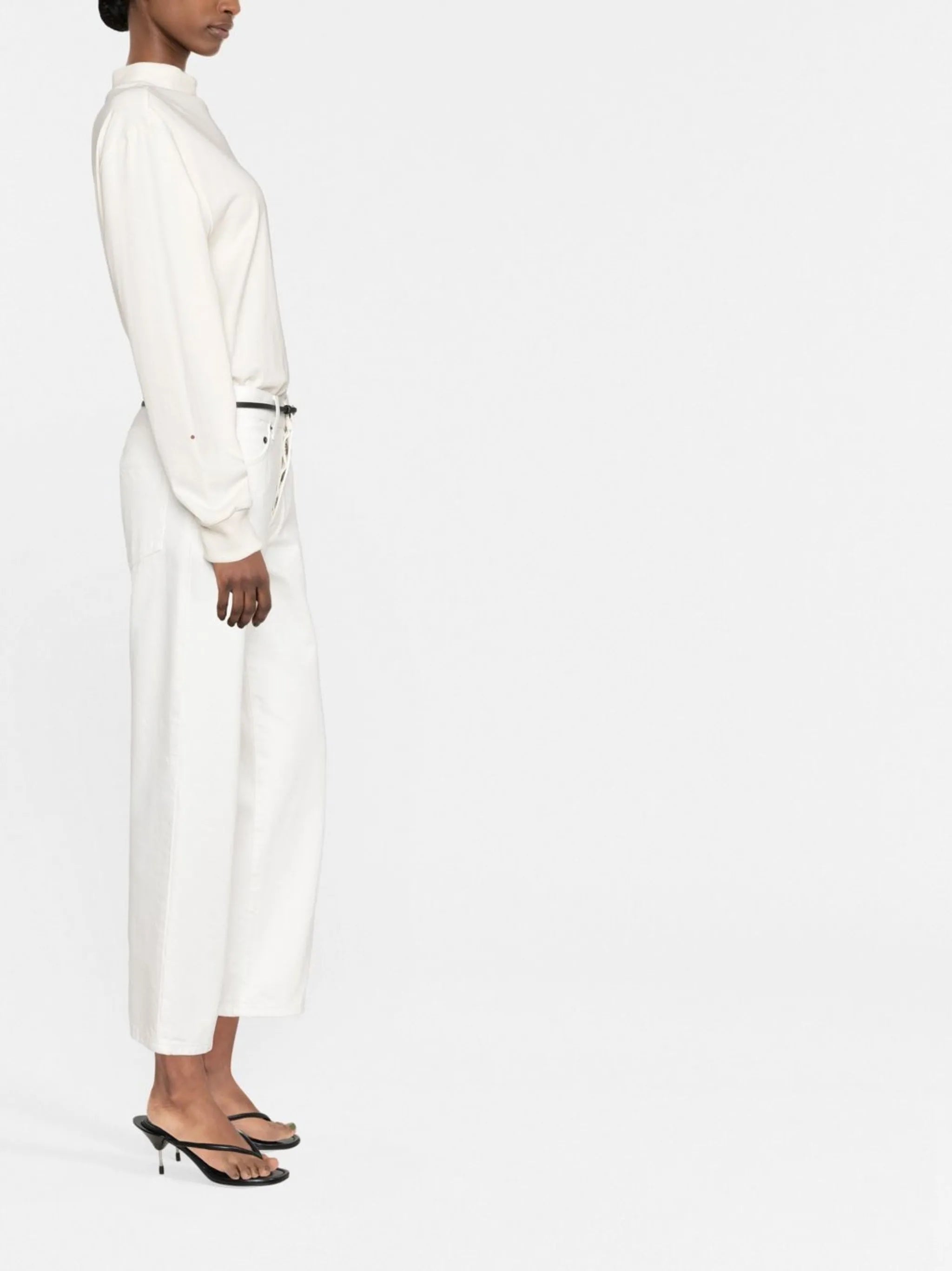 cropped straight-leg jeans