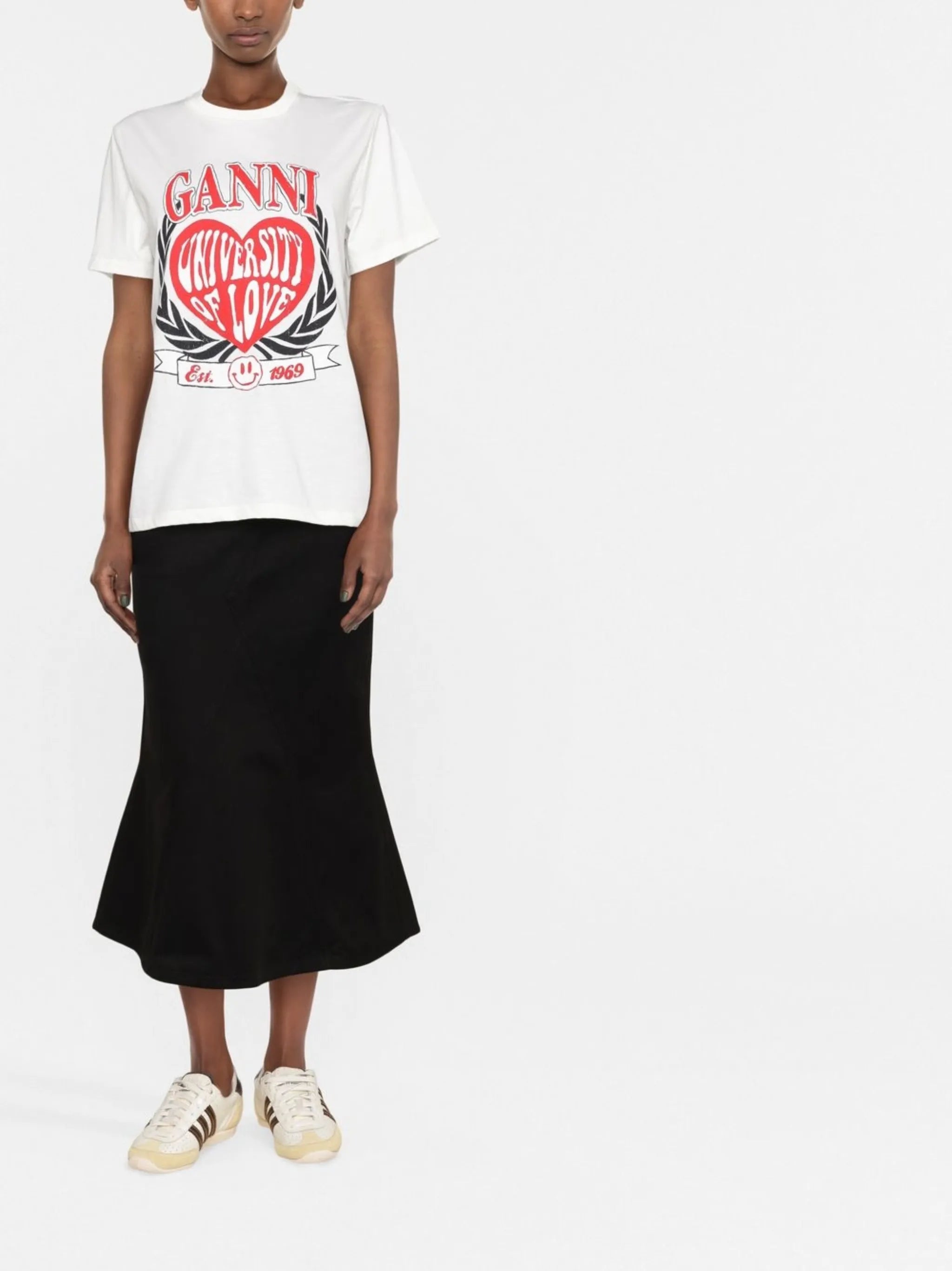 logo-print organic cotton T-shirt