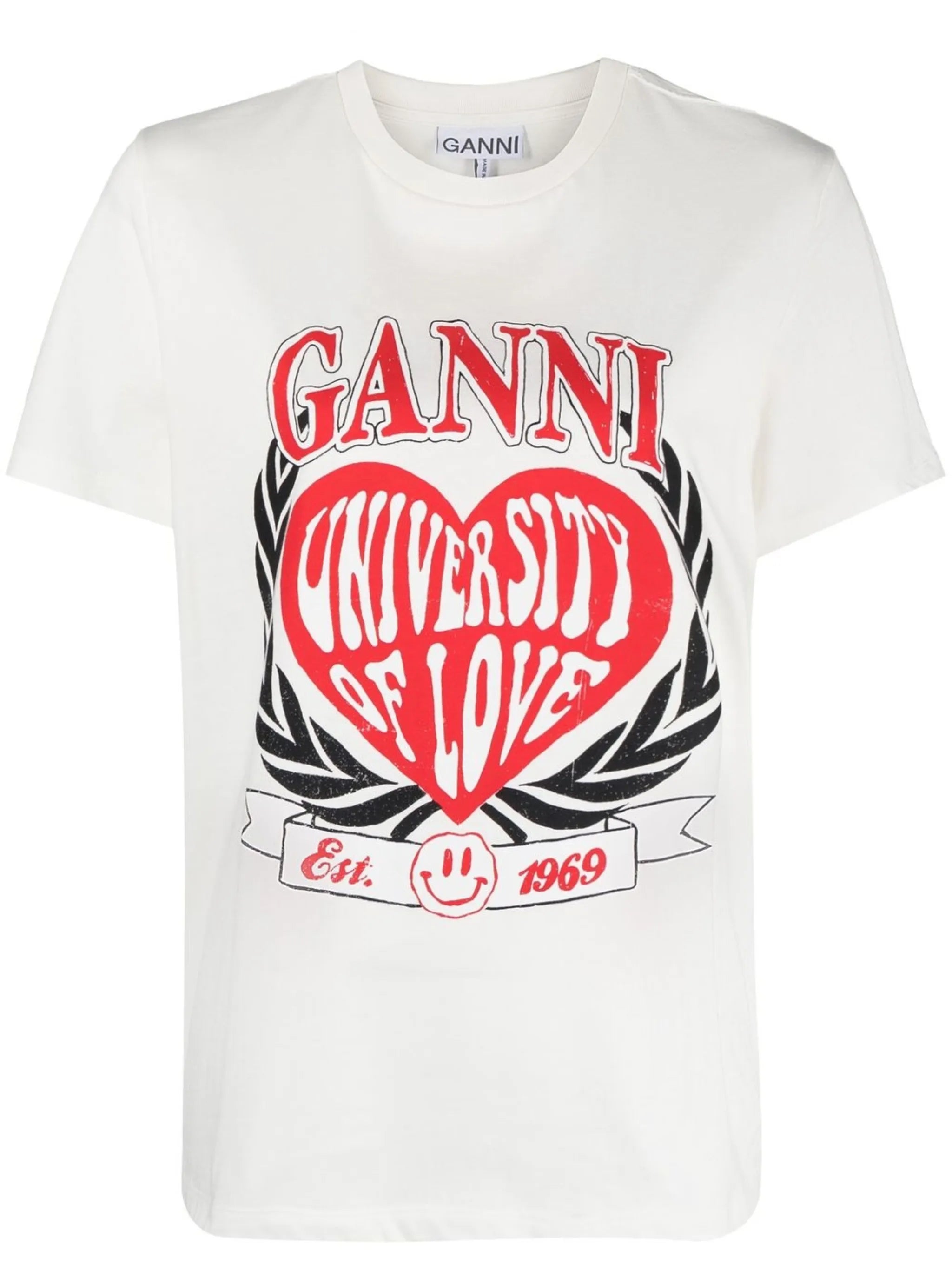 logo-print organic cotton T-shirt