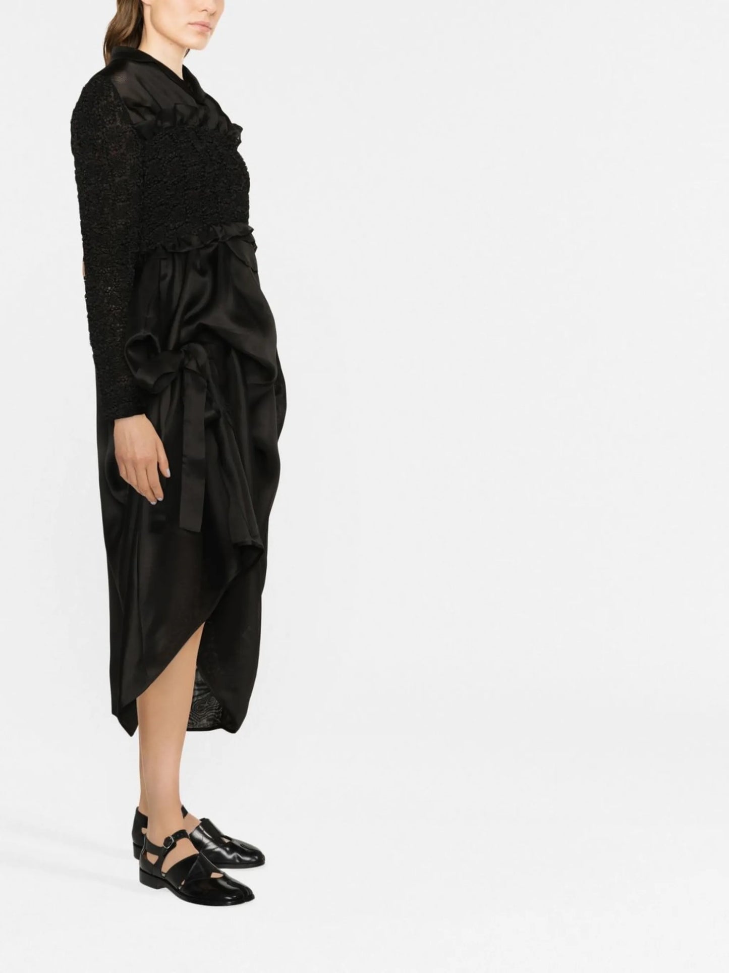 smock-panel cropped blazer