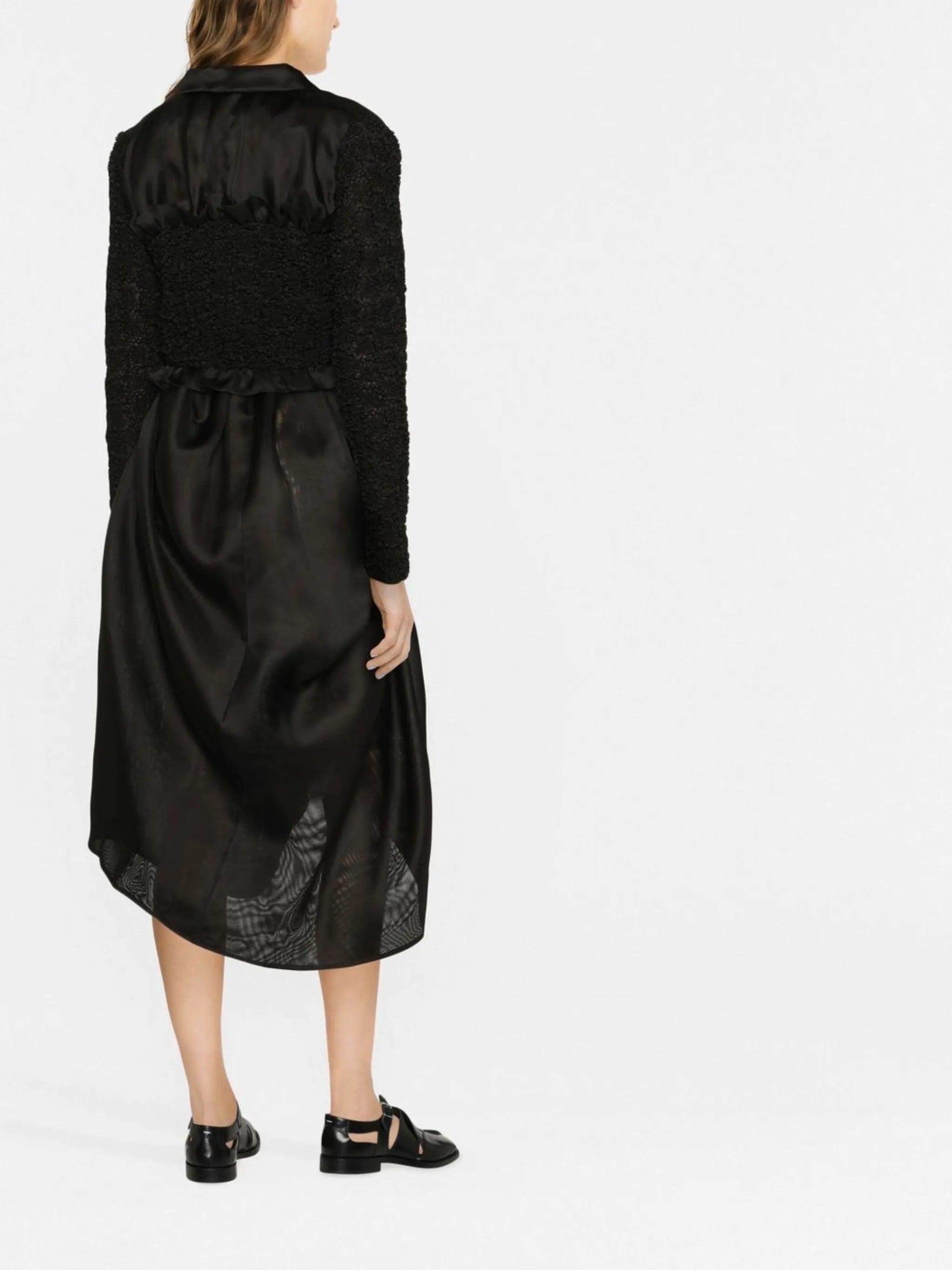 smock-panel cropped blazer