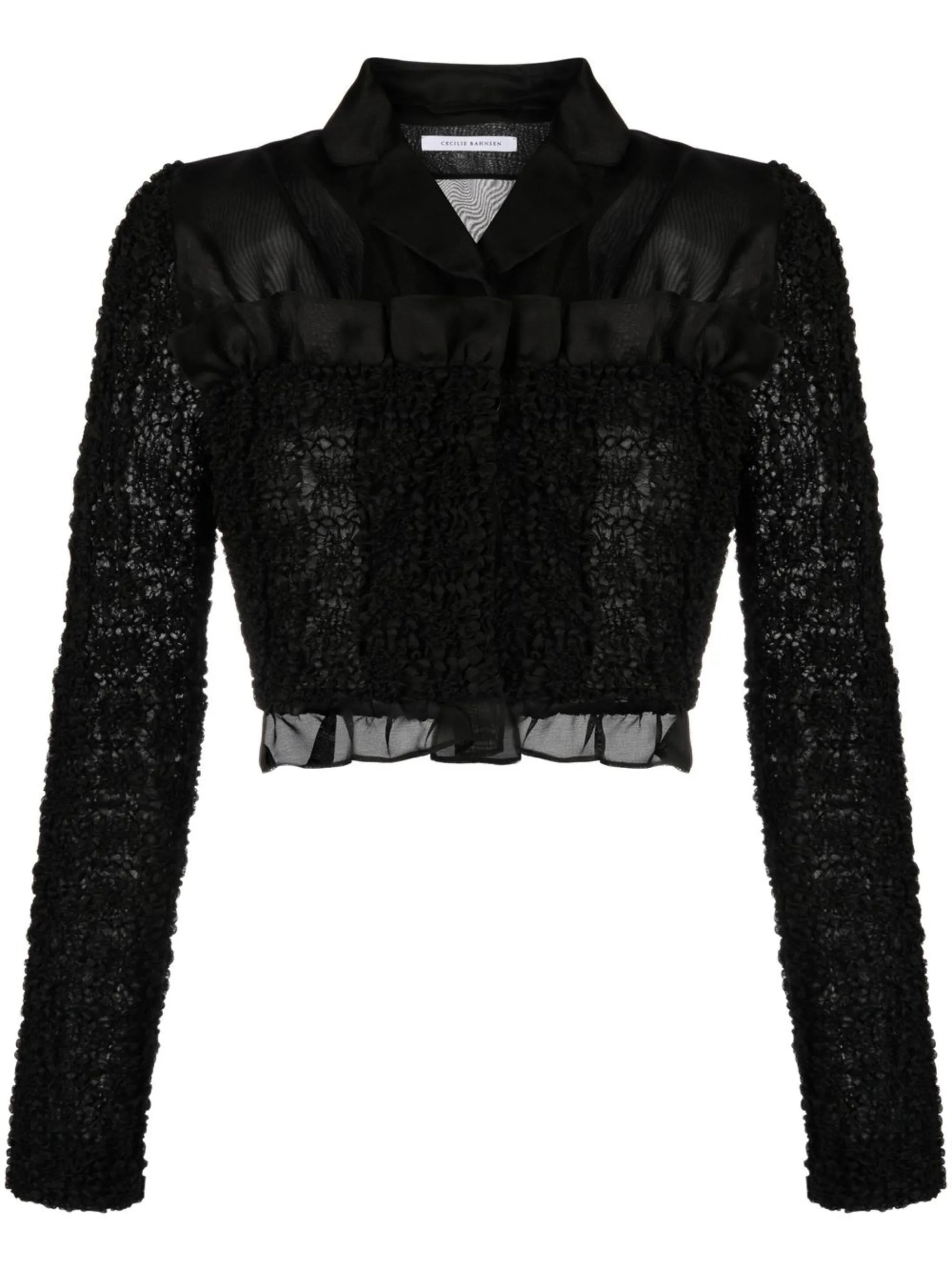 smock-panel cropped blazer