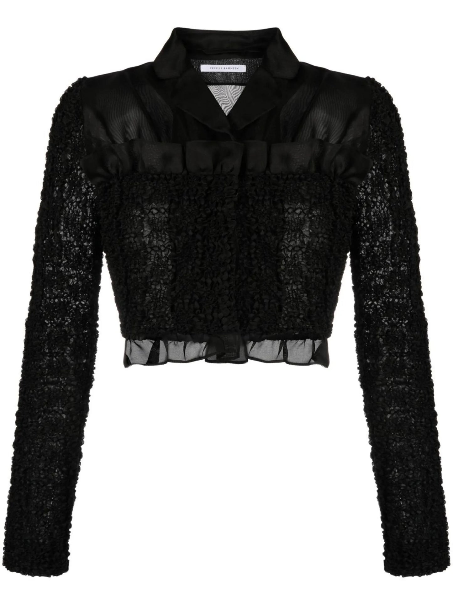smock-panel cropped blazer