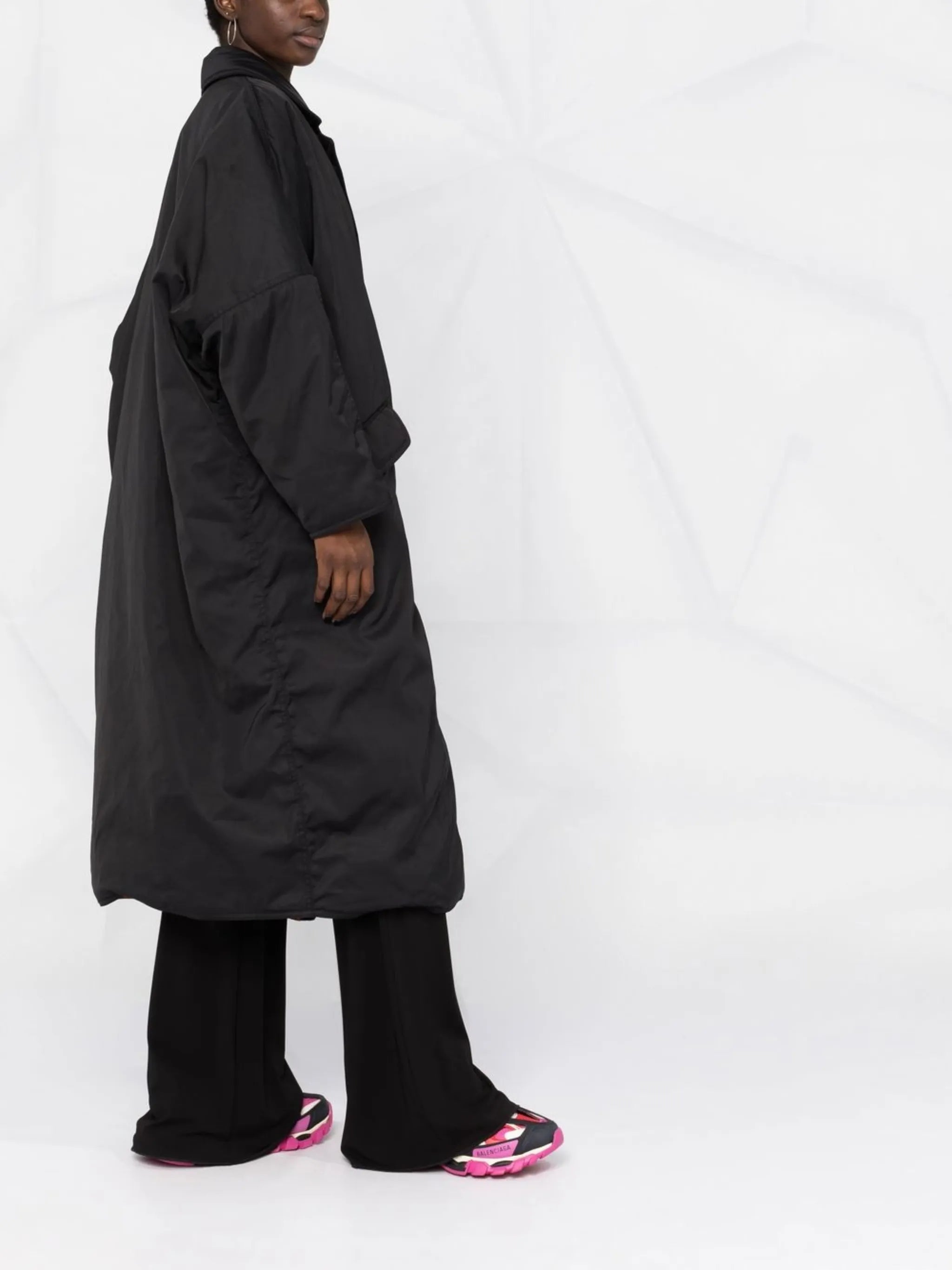padded single-breasted coat
