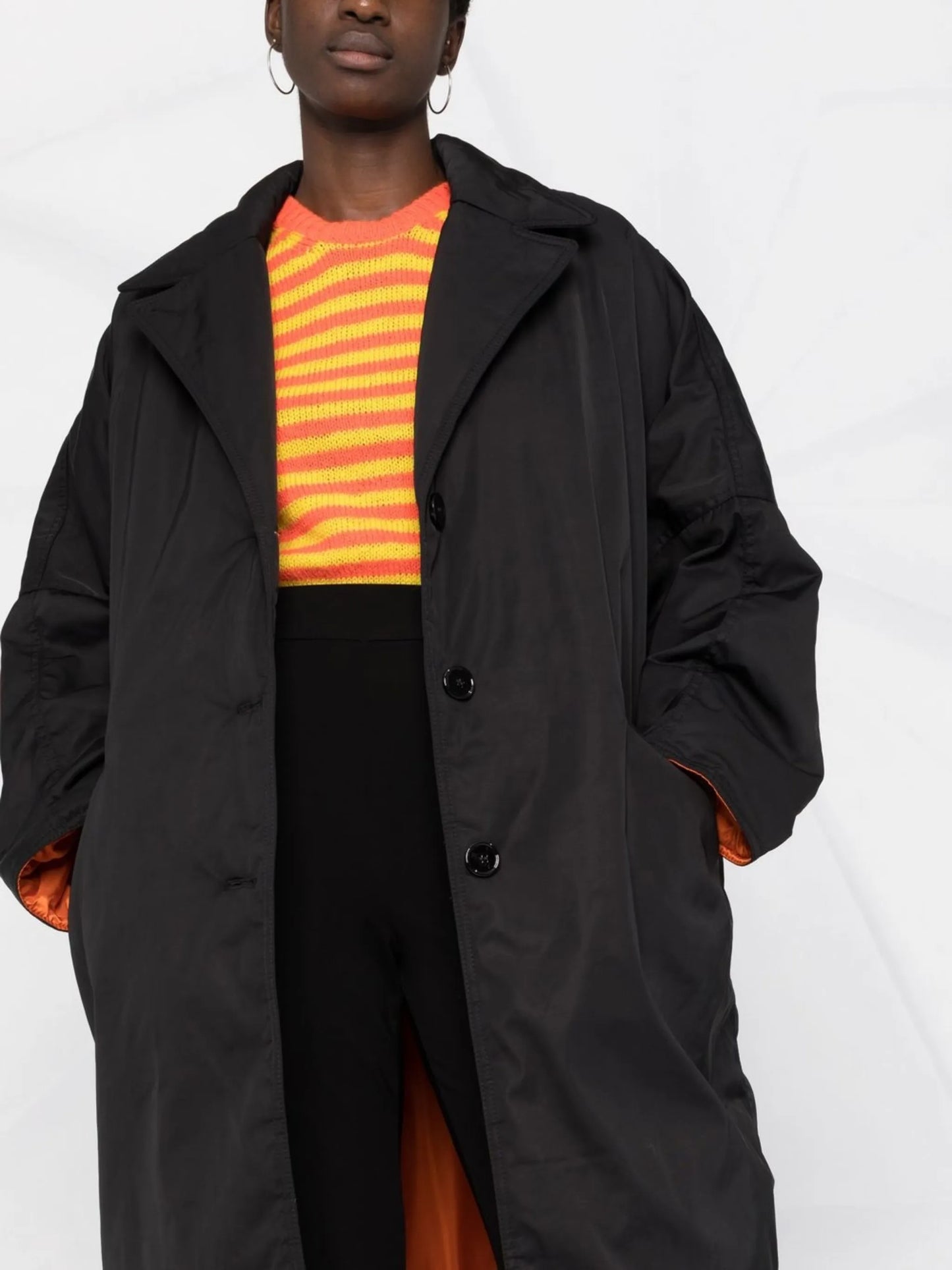 padded single-breasted coat