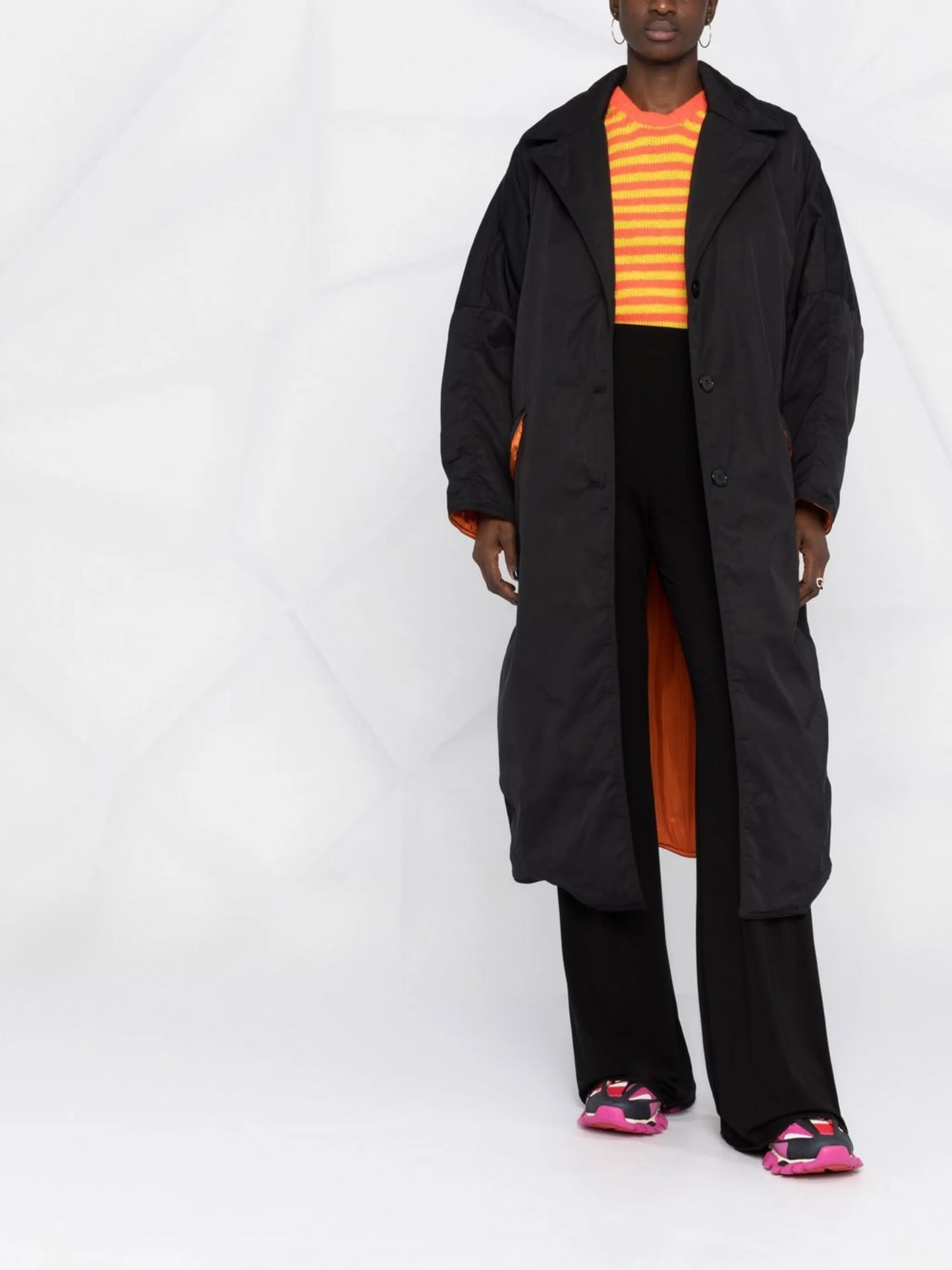 padded single-breasted coat