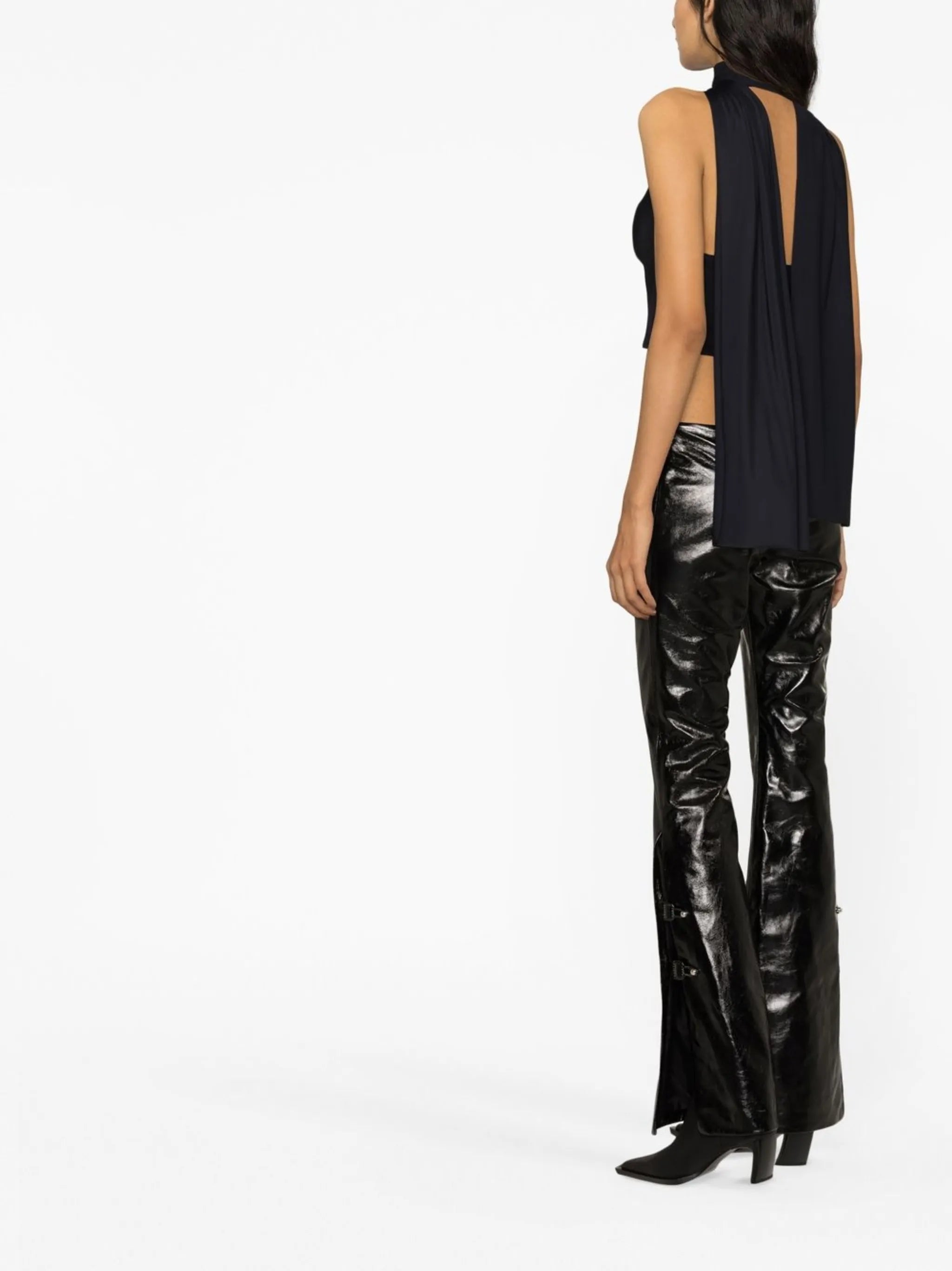 Tie-detail halterneck top