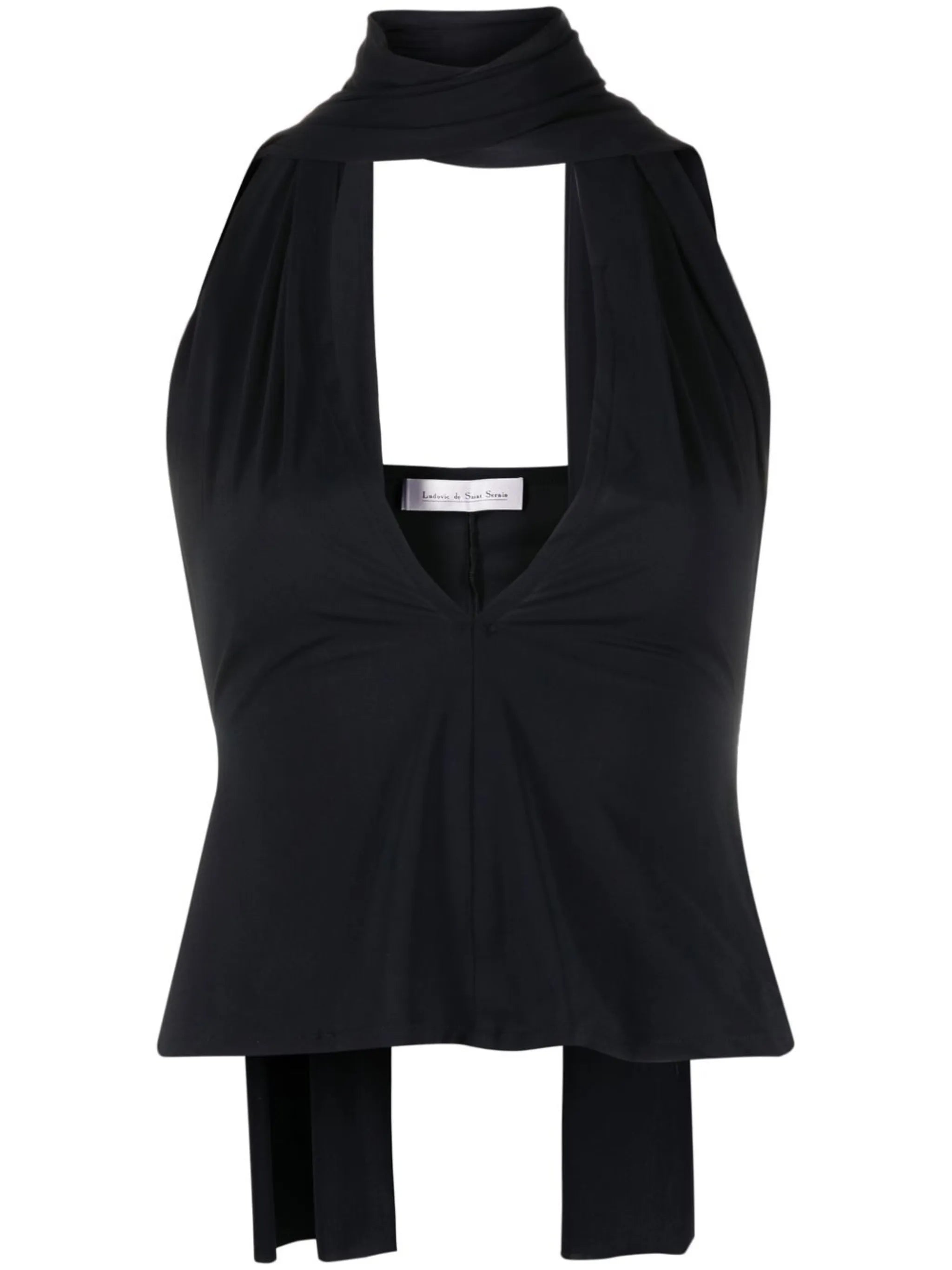Tie-detail halterneck top