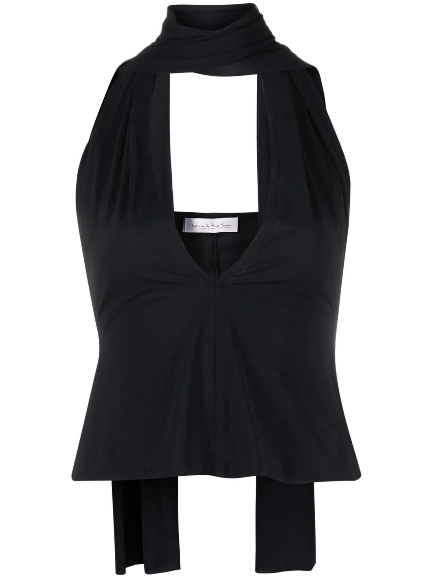 Tie-detail halterneck top