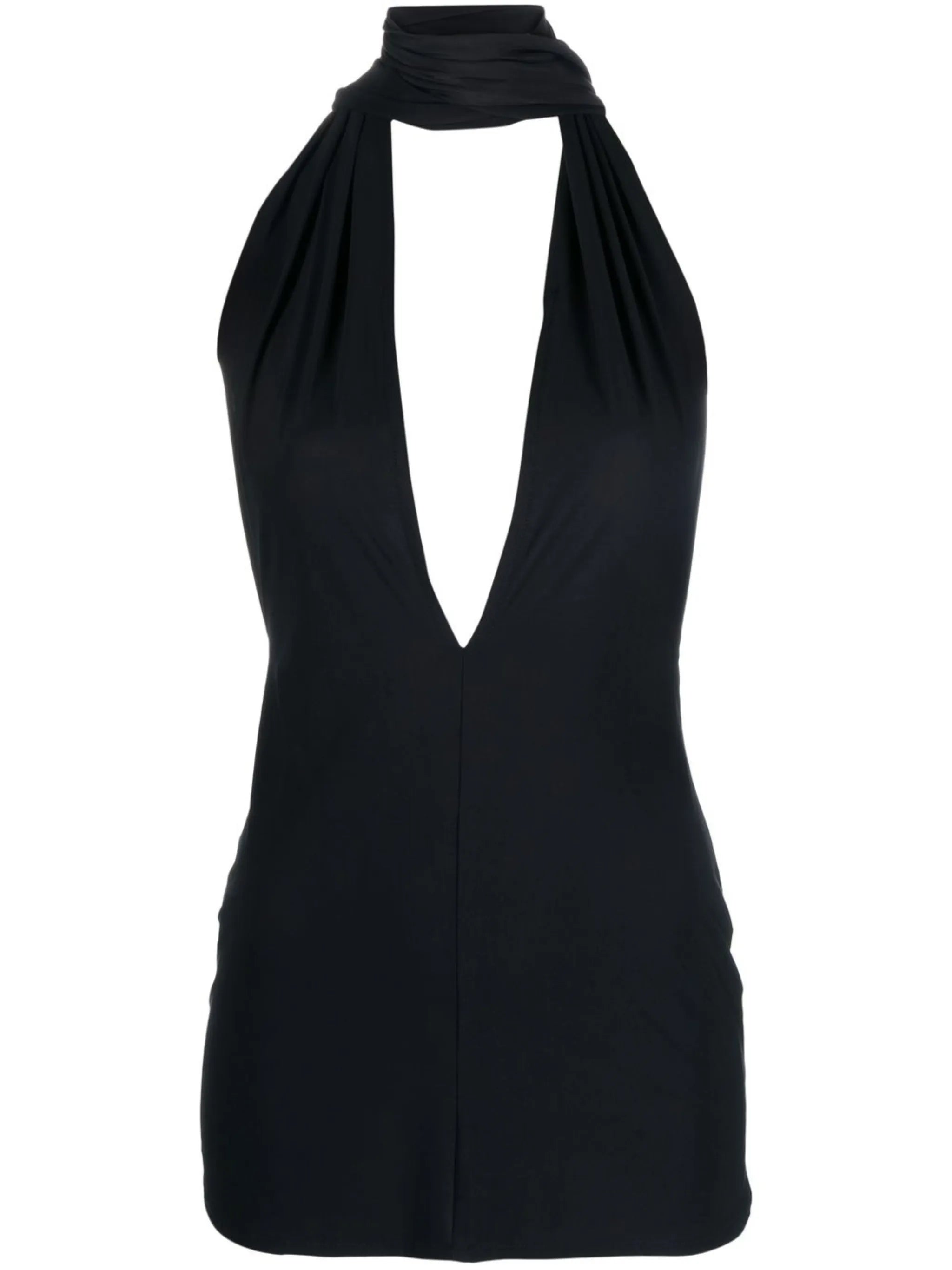 scarf-detail mini dress