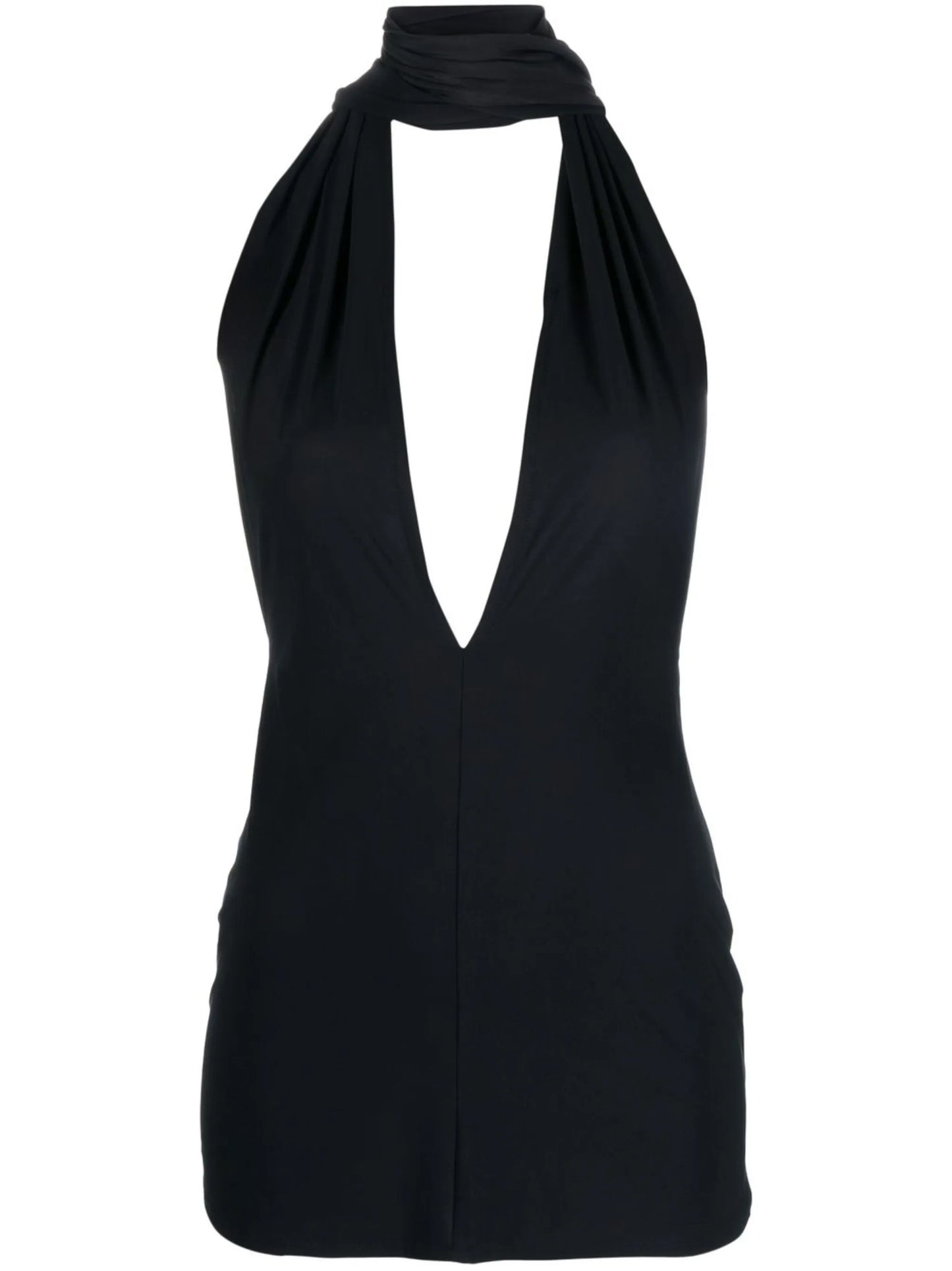 scarf-detail mini dress