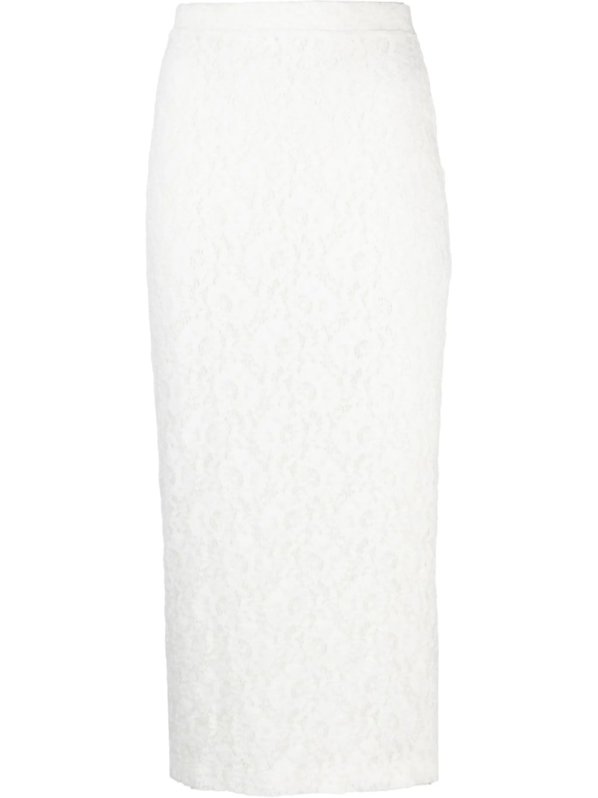 floral-lace pencil skirt
