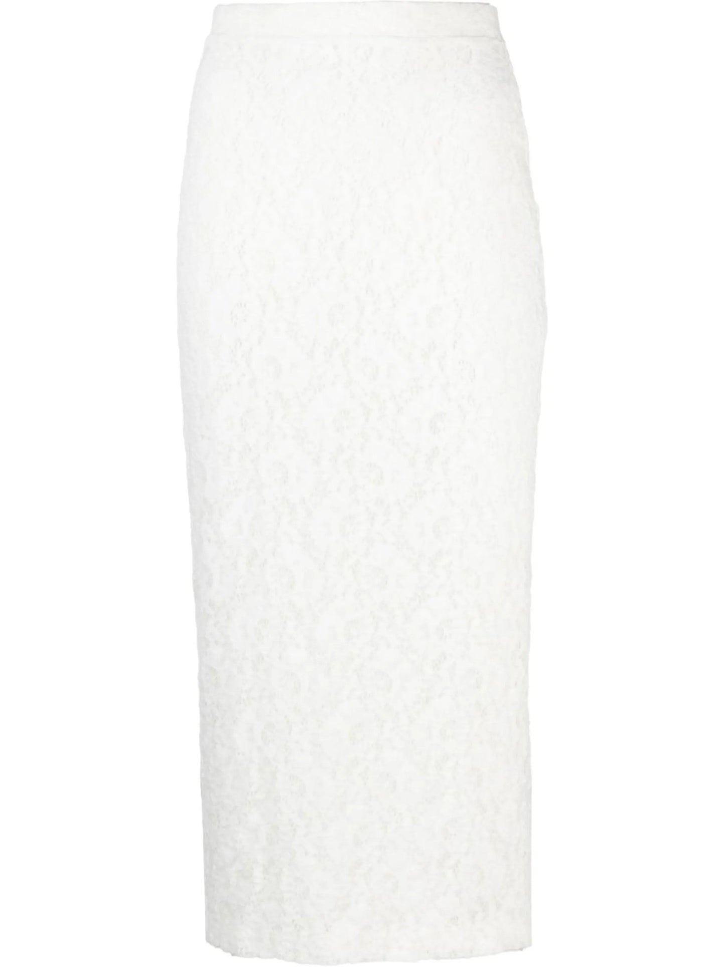 floral-lace pencil skirt