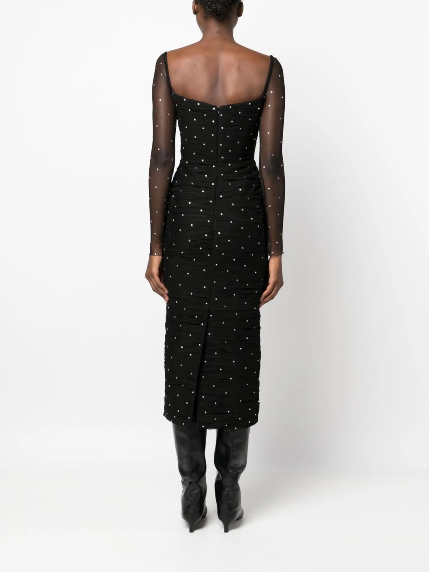 sequinned velvet dress