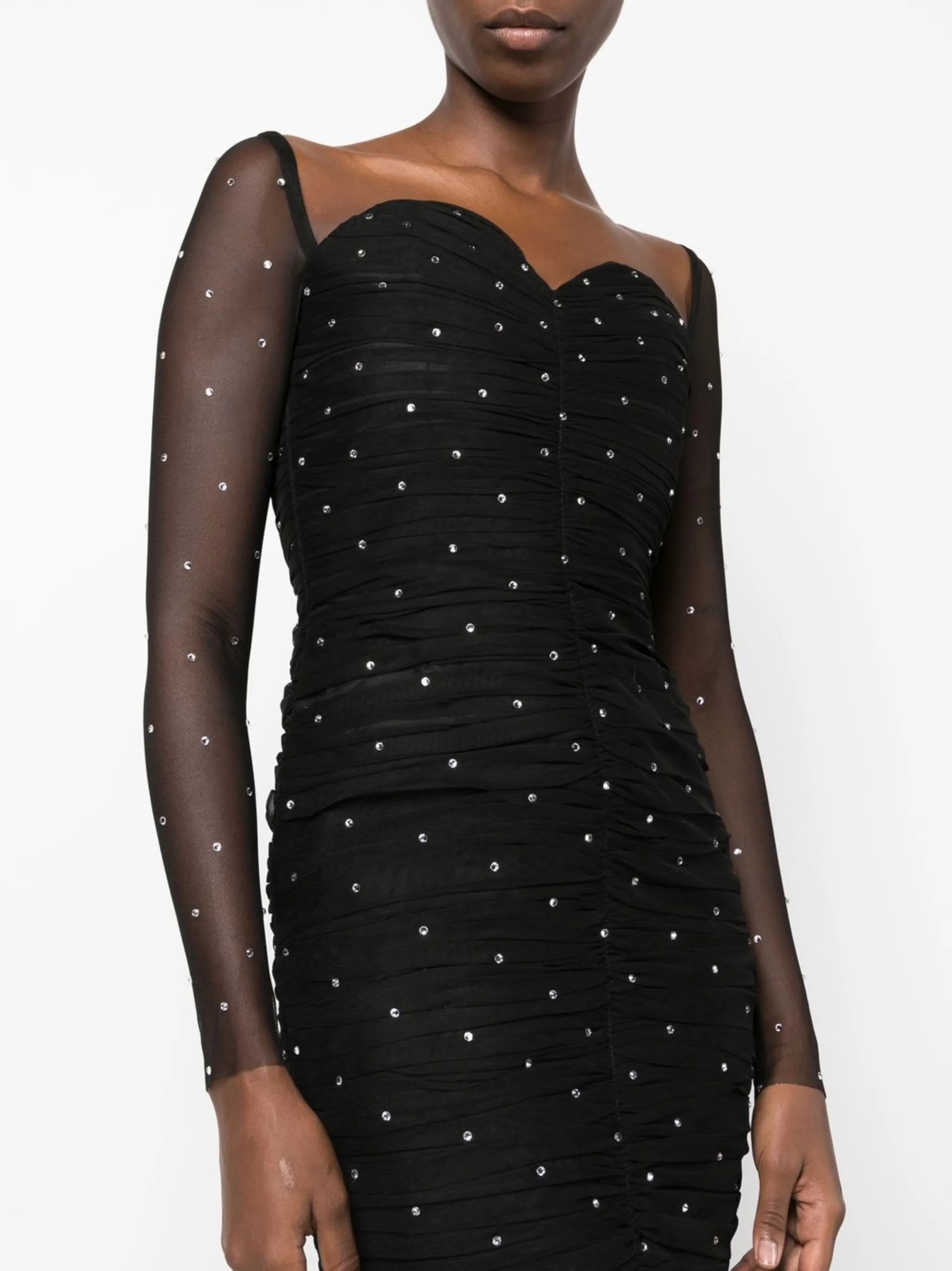 sequinned velvet dress