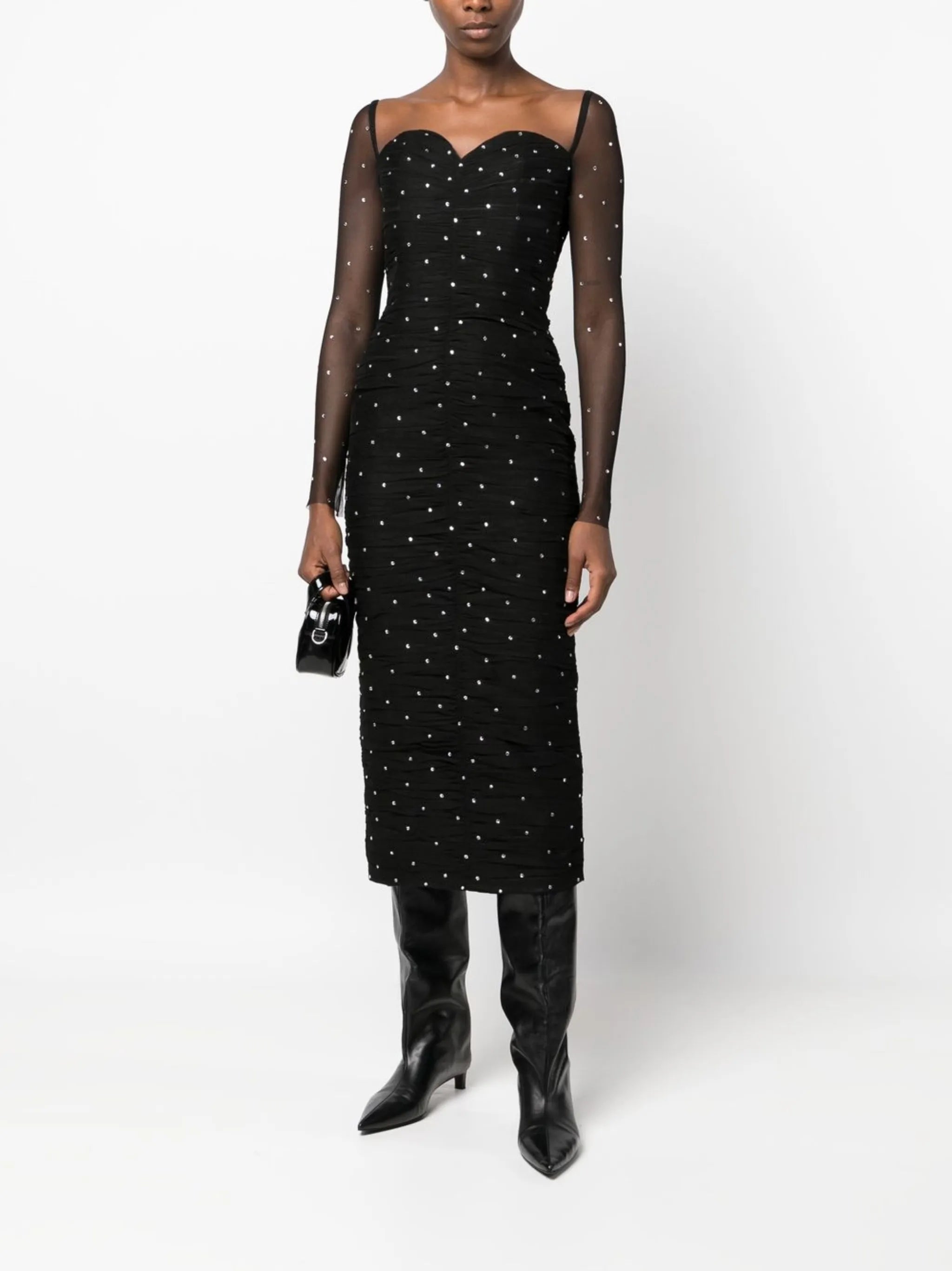 sequinned velvet dress