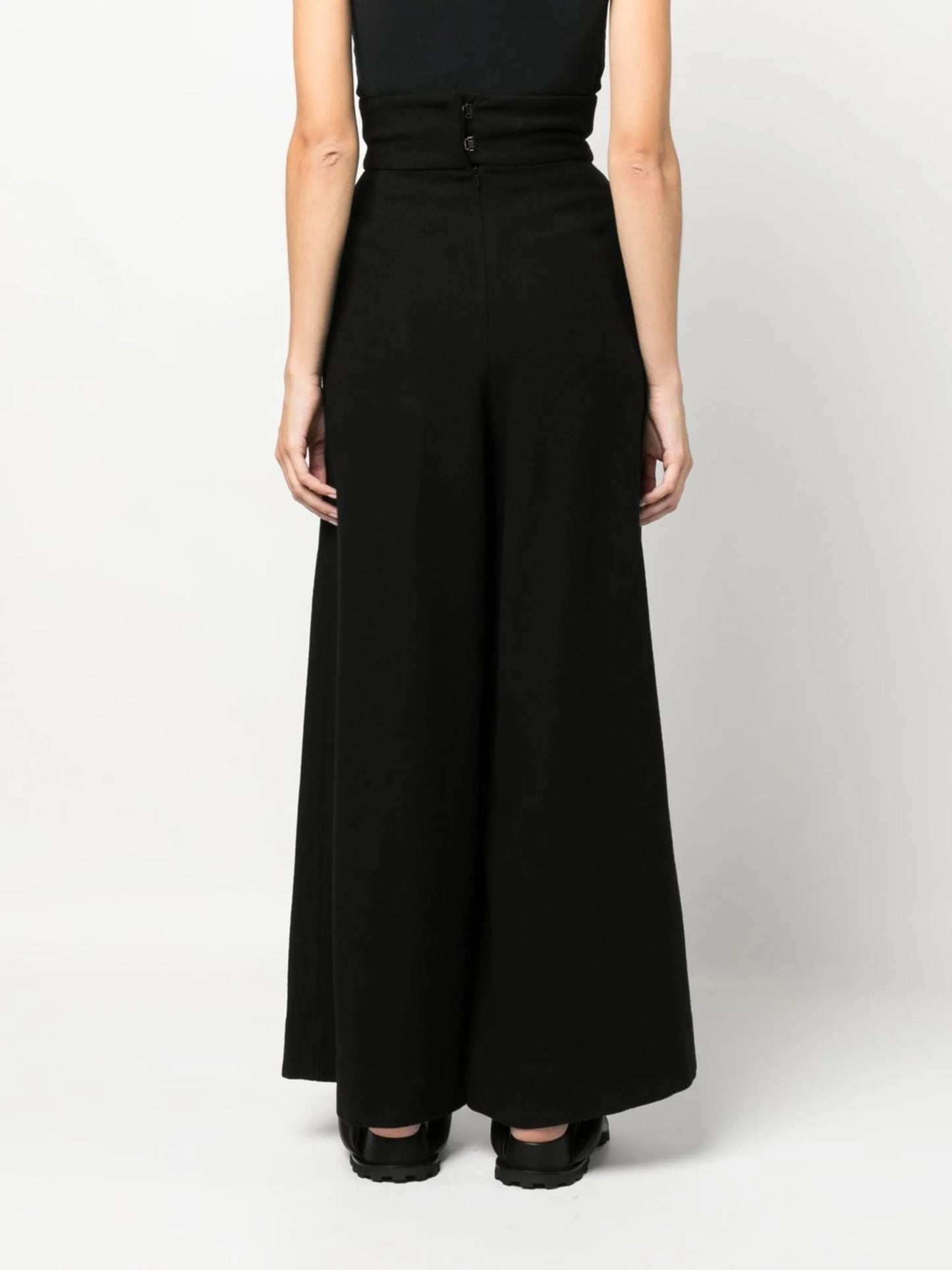 high-waisted wide-leg trousers