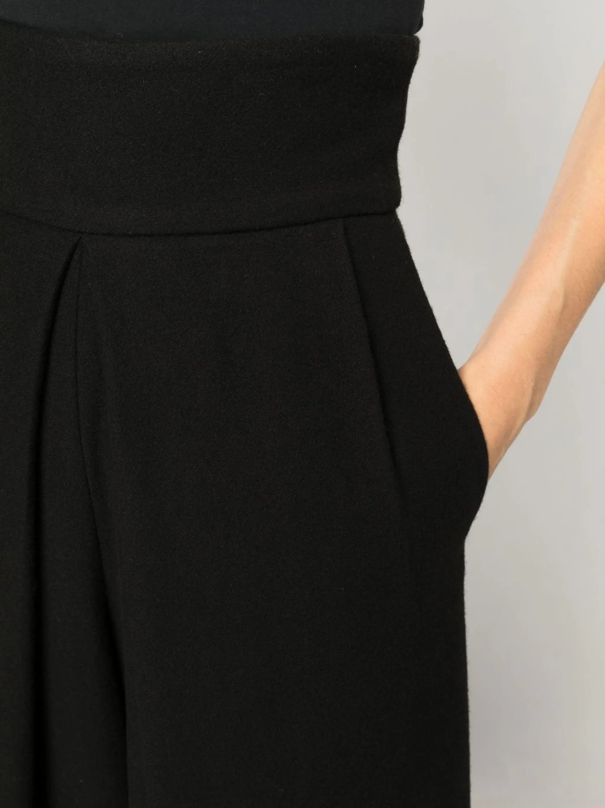 high-waisted wide-leg trousers