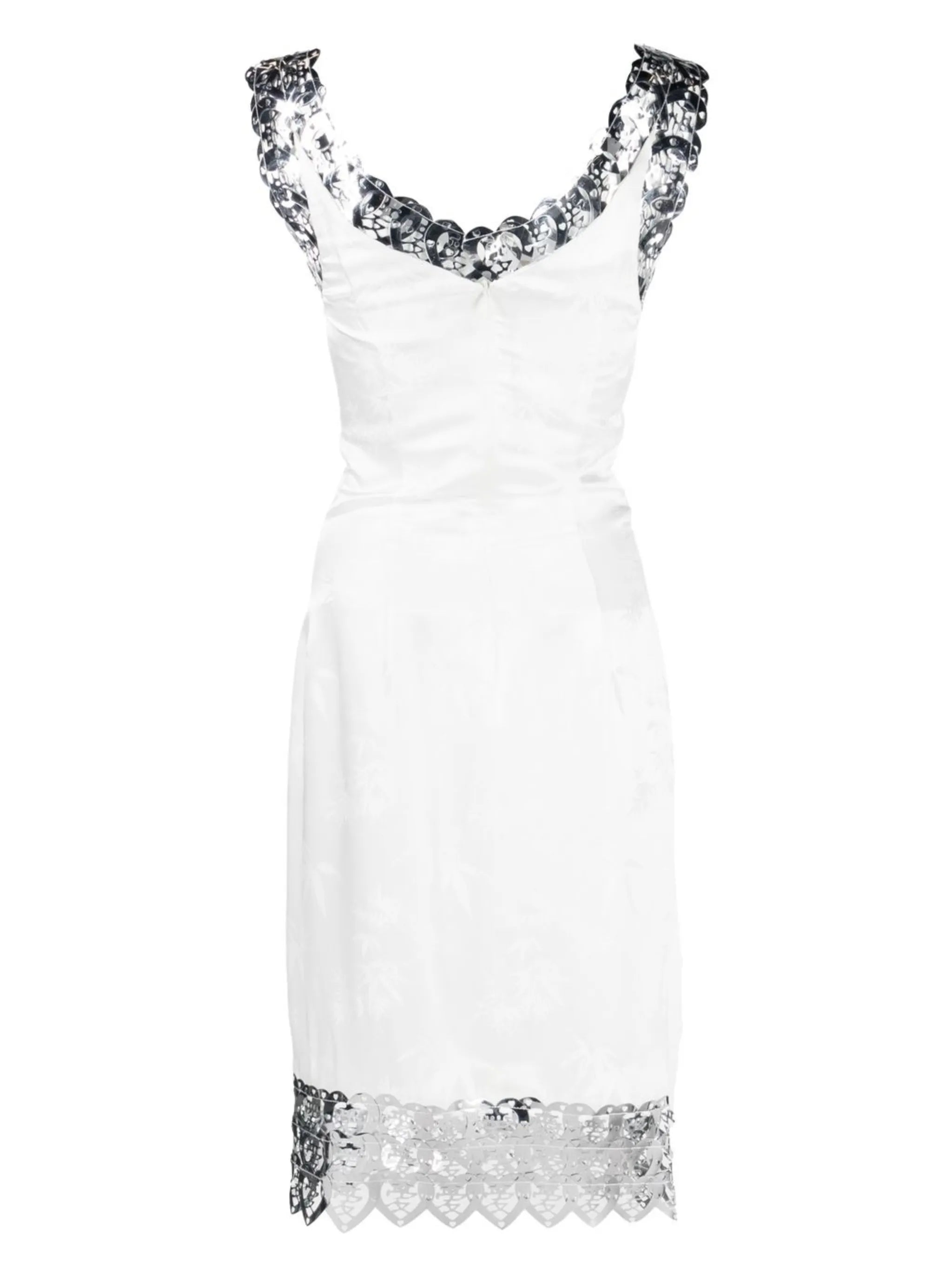 V-neck sleeveless slip dress