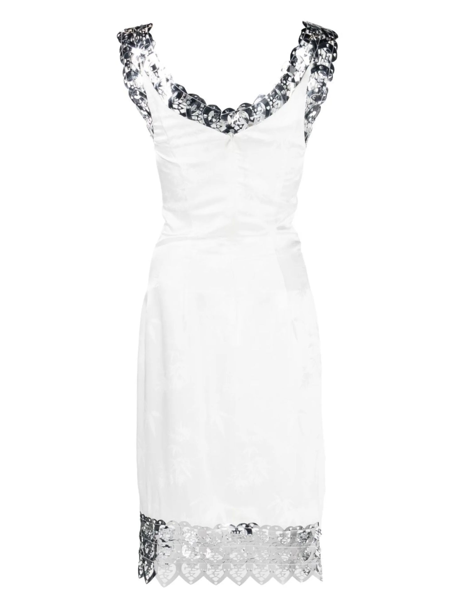 V-neck sleeveless slip dress
