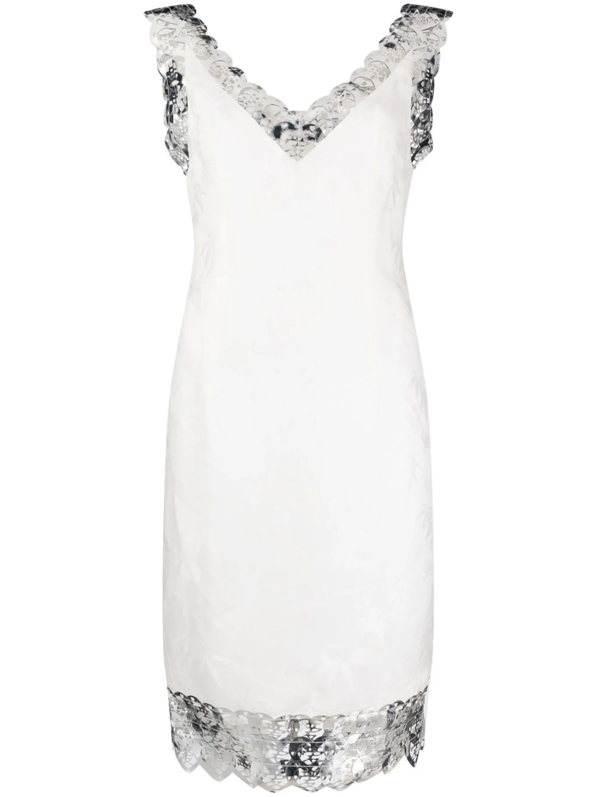 V-neck sleeveless slip dress