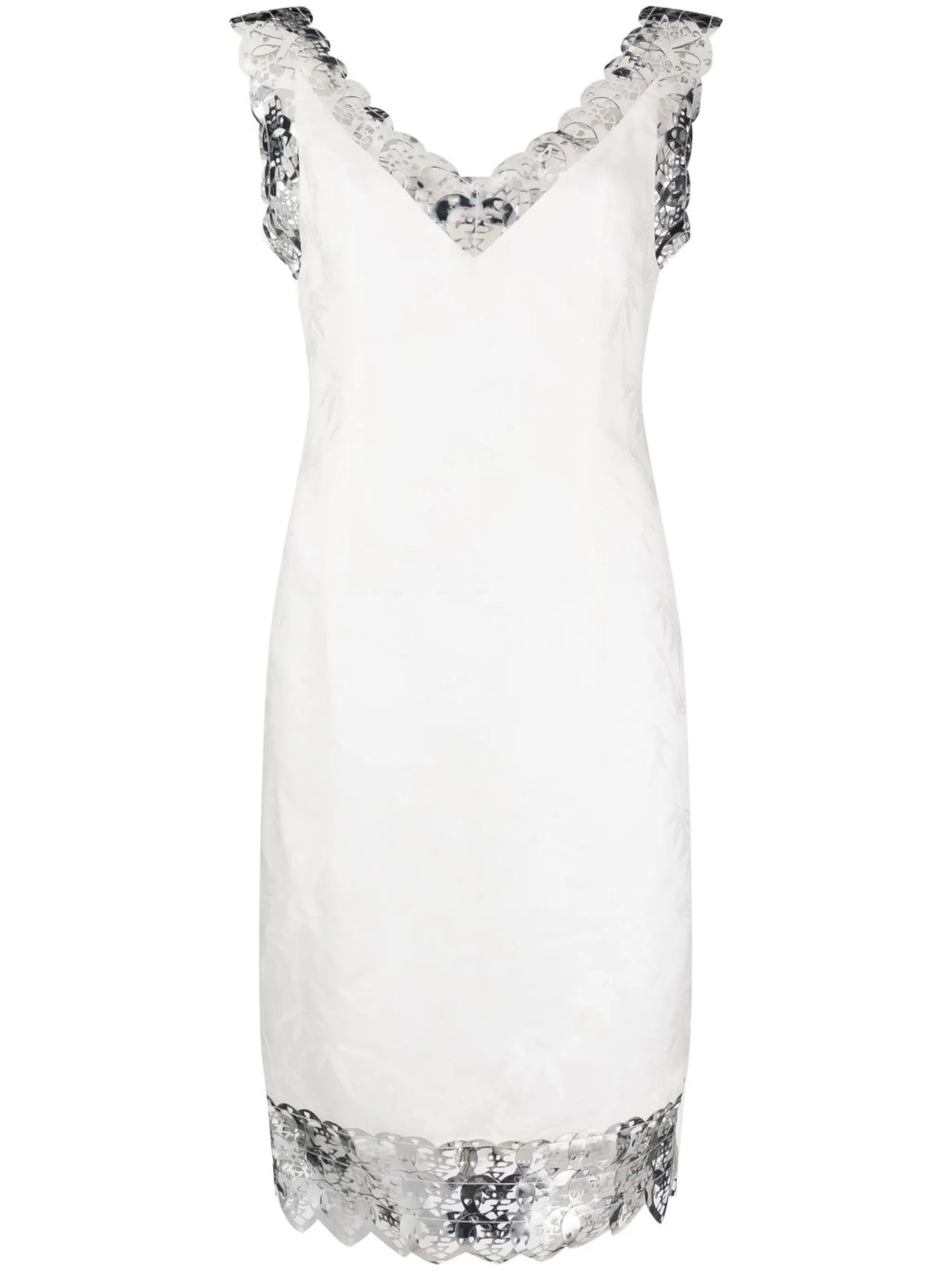 V-neck sleeveless slip dress