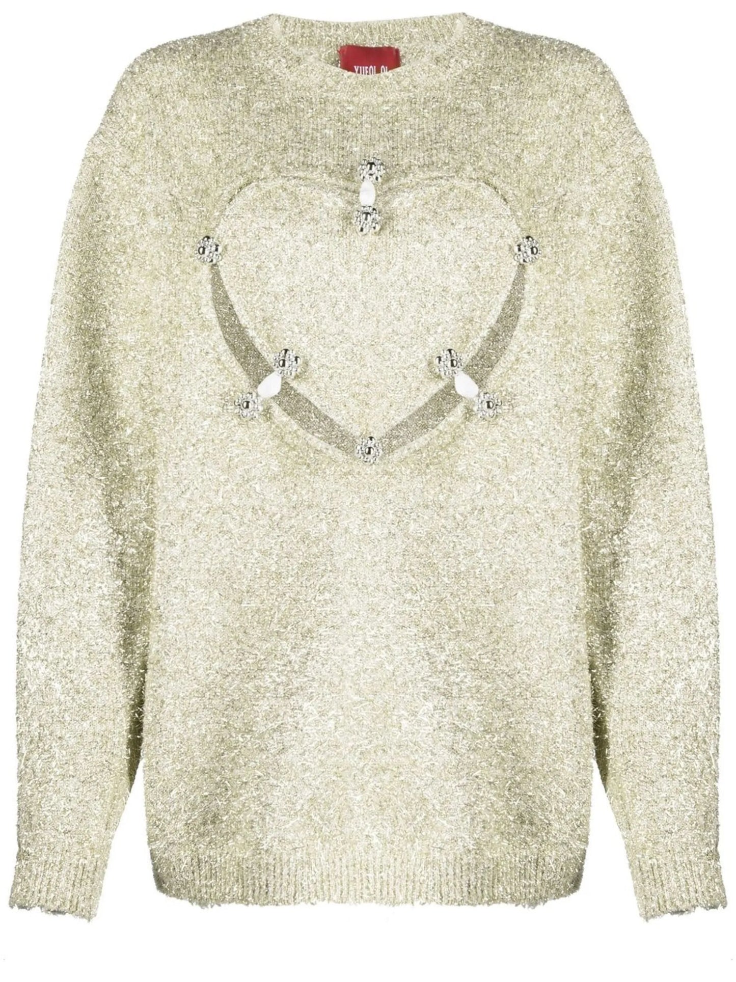 heart-motif knitted jumper