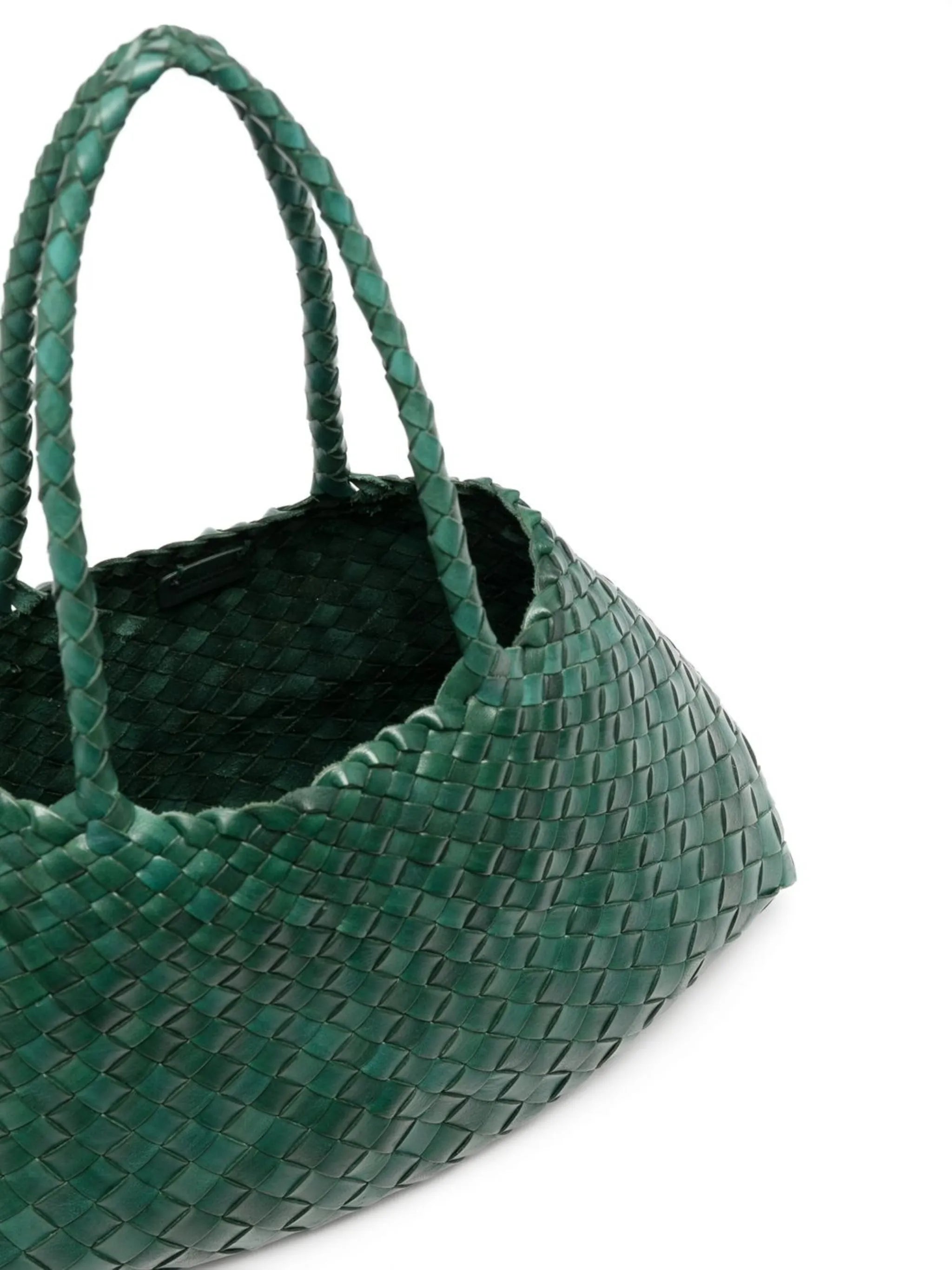 big Santa Croce woven leather shoulder bag