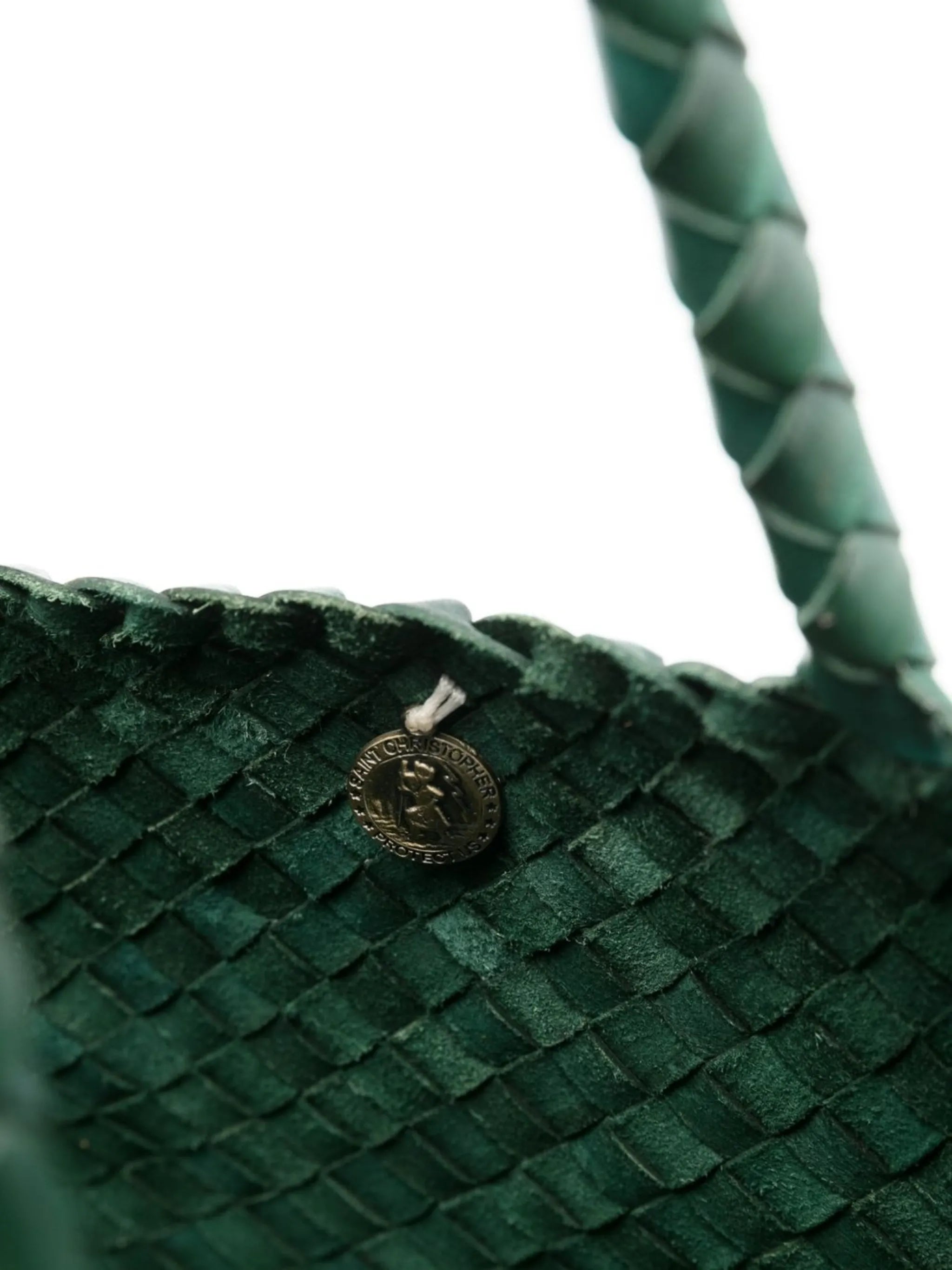 big Santa Croce woven leather shoulder bag