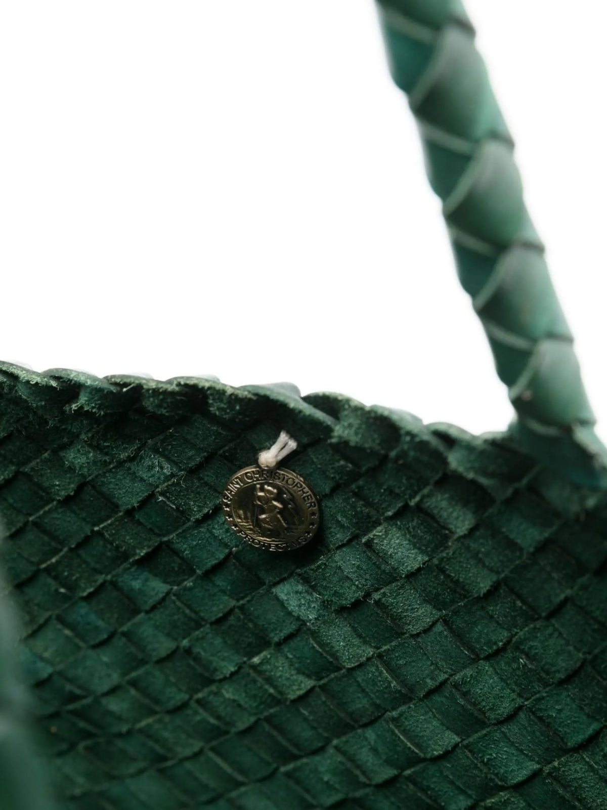 big Santa Croce woven leather shoulder bag