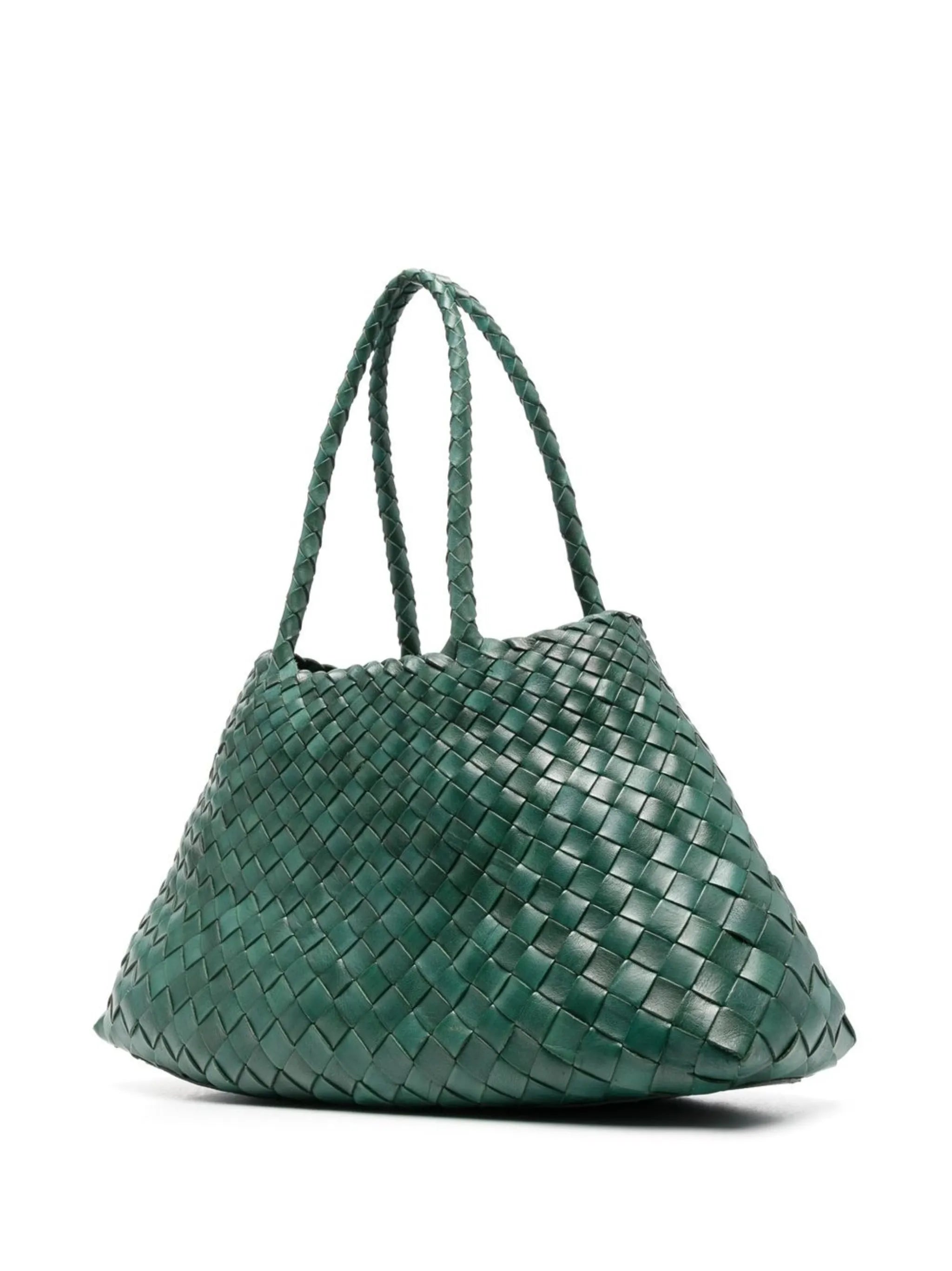 big Santa Croce woven leather shoulder bag