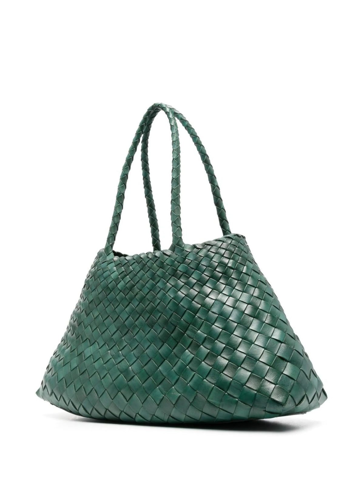 big Santa Croce woven leather shoulder bag