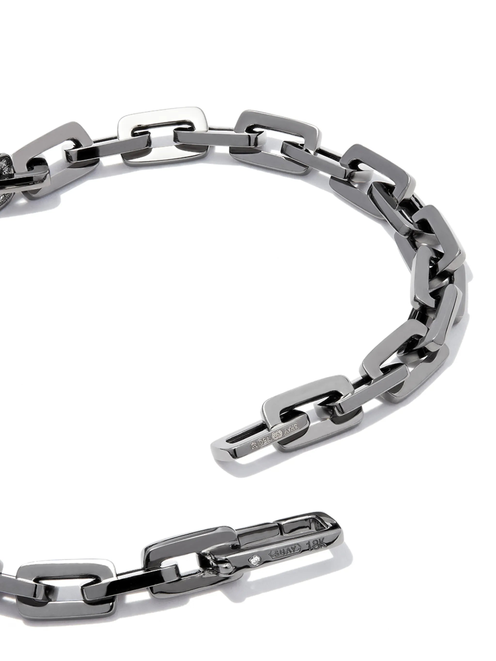 18kt black gold chain-link bracelet