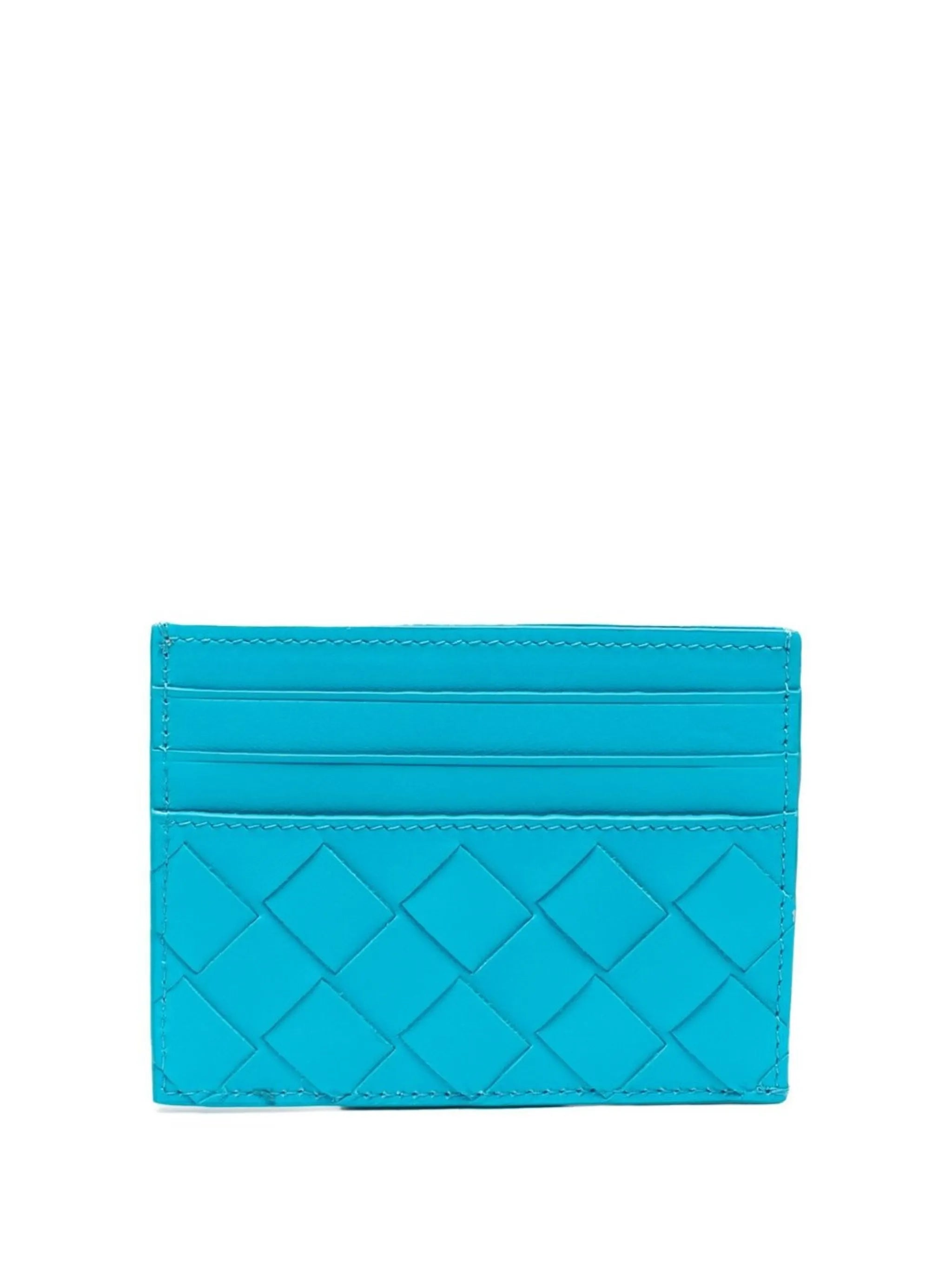 Intrecciato leather cardholder