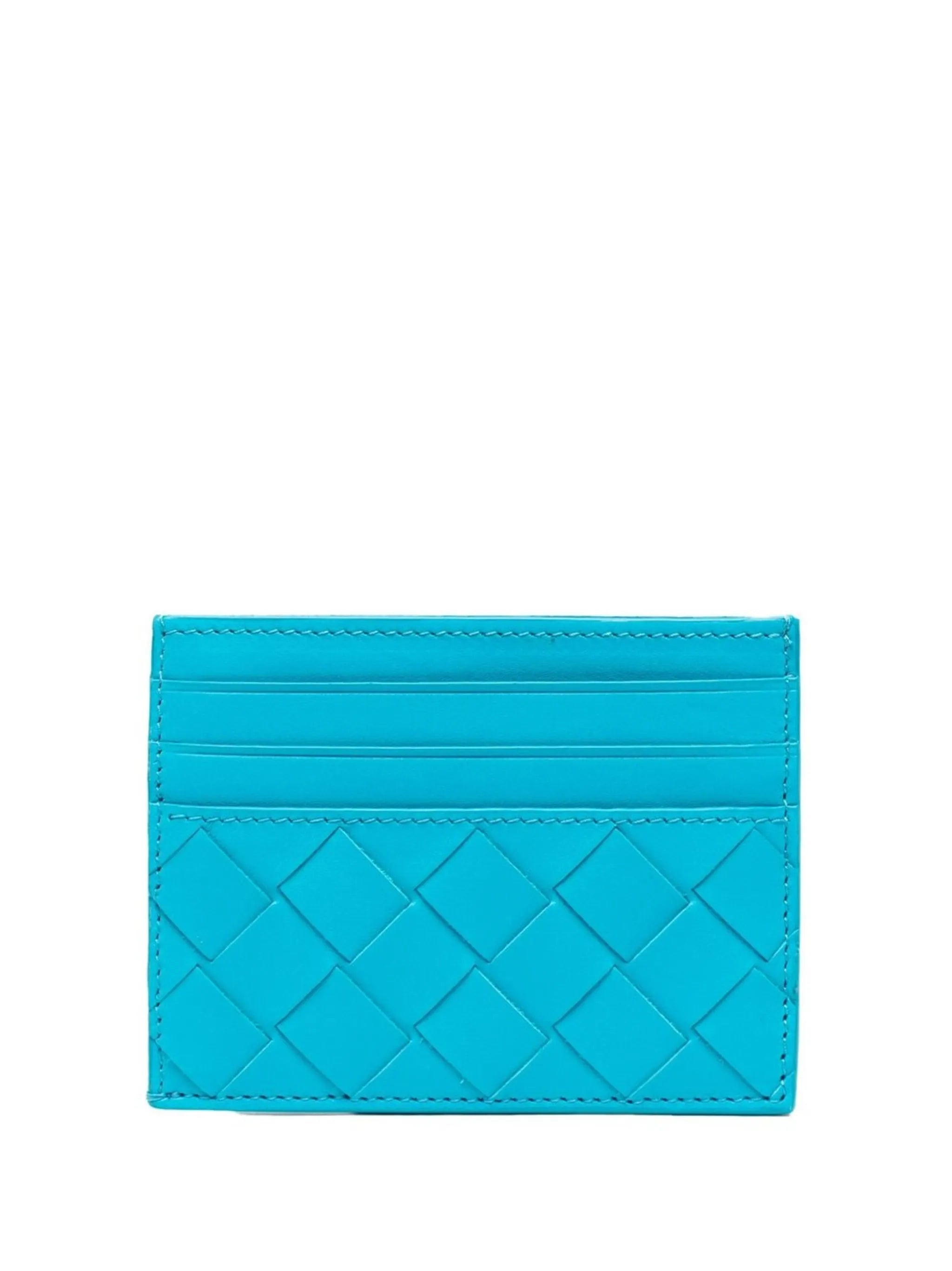 Intrecciato leather cardholder