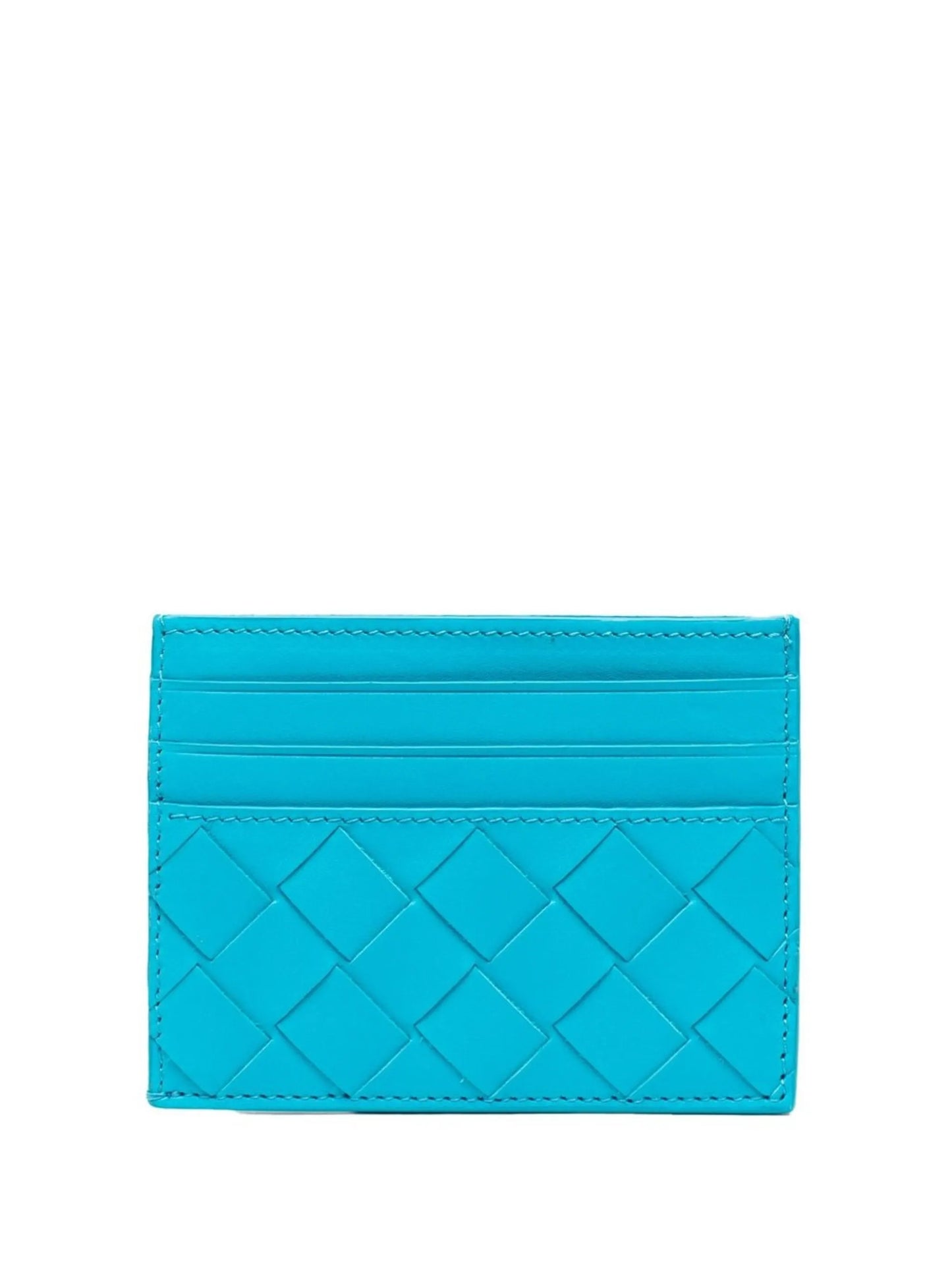 Intrecciato leather cardholder
