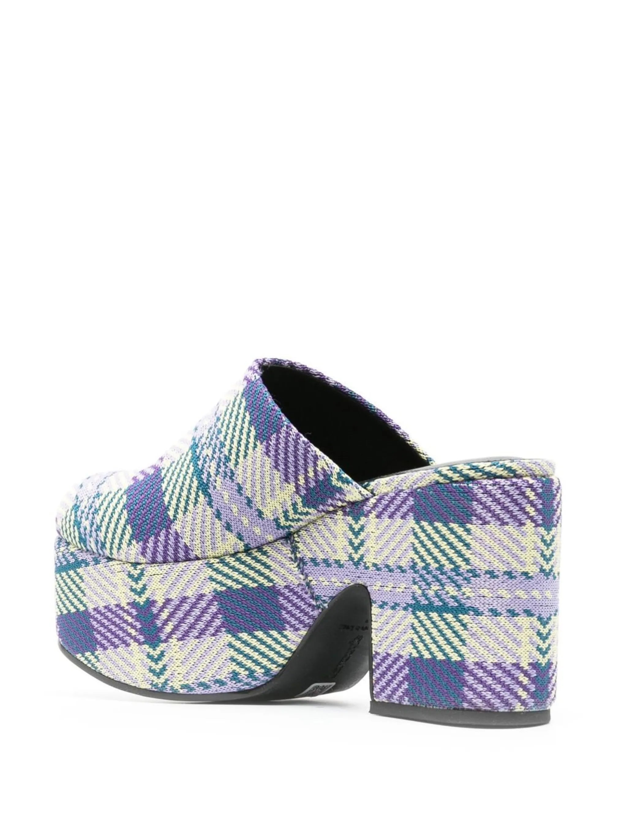 Miso tartan-print platform clogs
