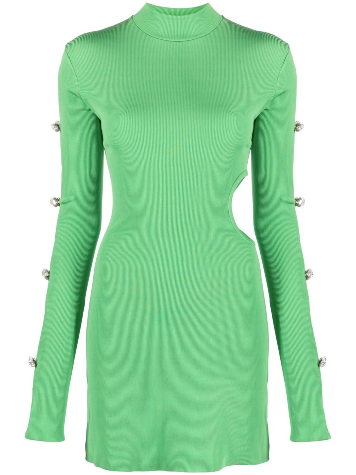 crystal bow-embellished mini dress